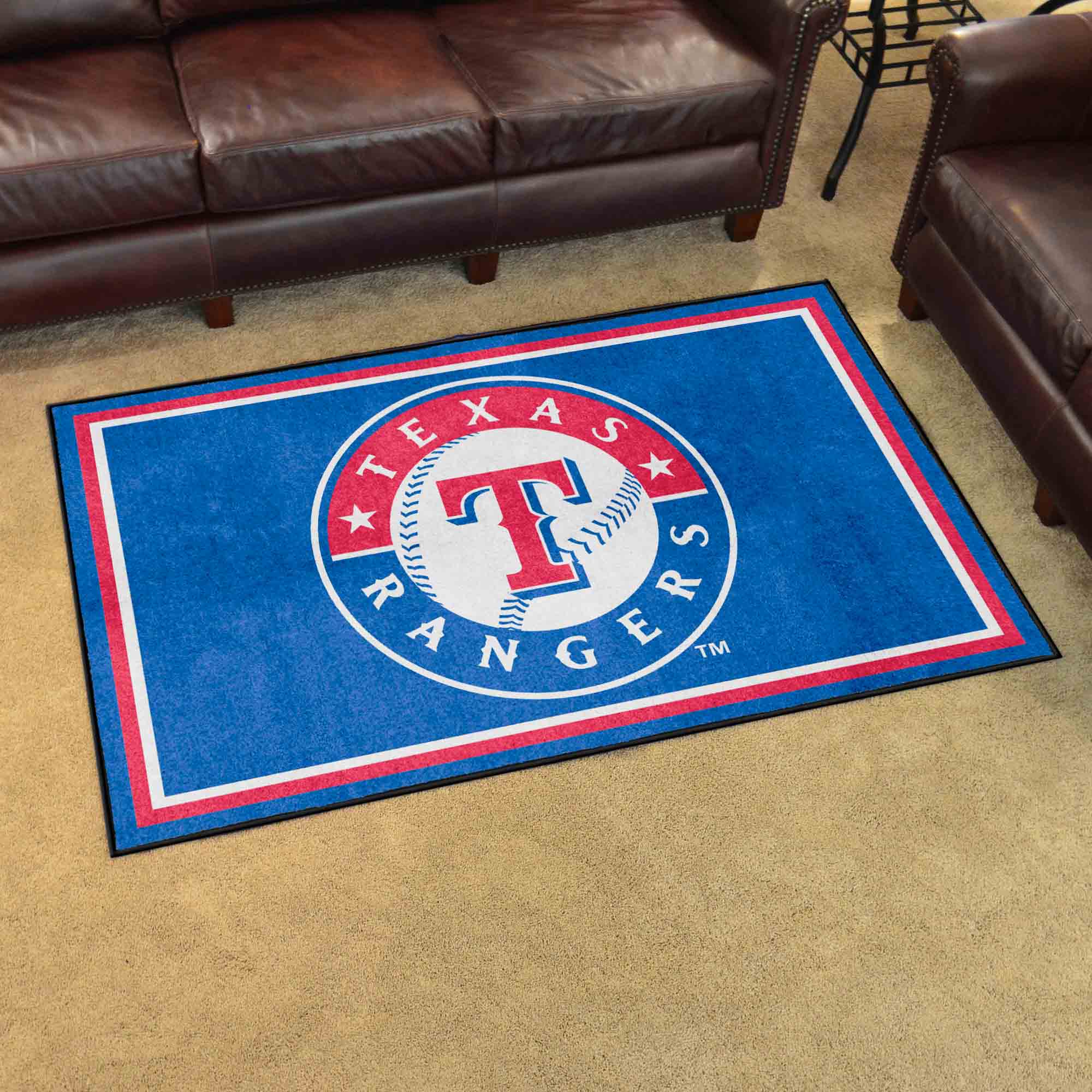 MLB - Texas Rangers 4x6 Rug - Sports Gifts, Sports Memorabilia, Sports Collectibles, Fan Shop