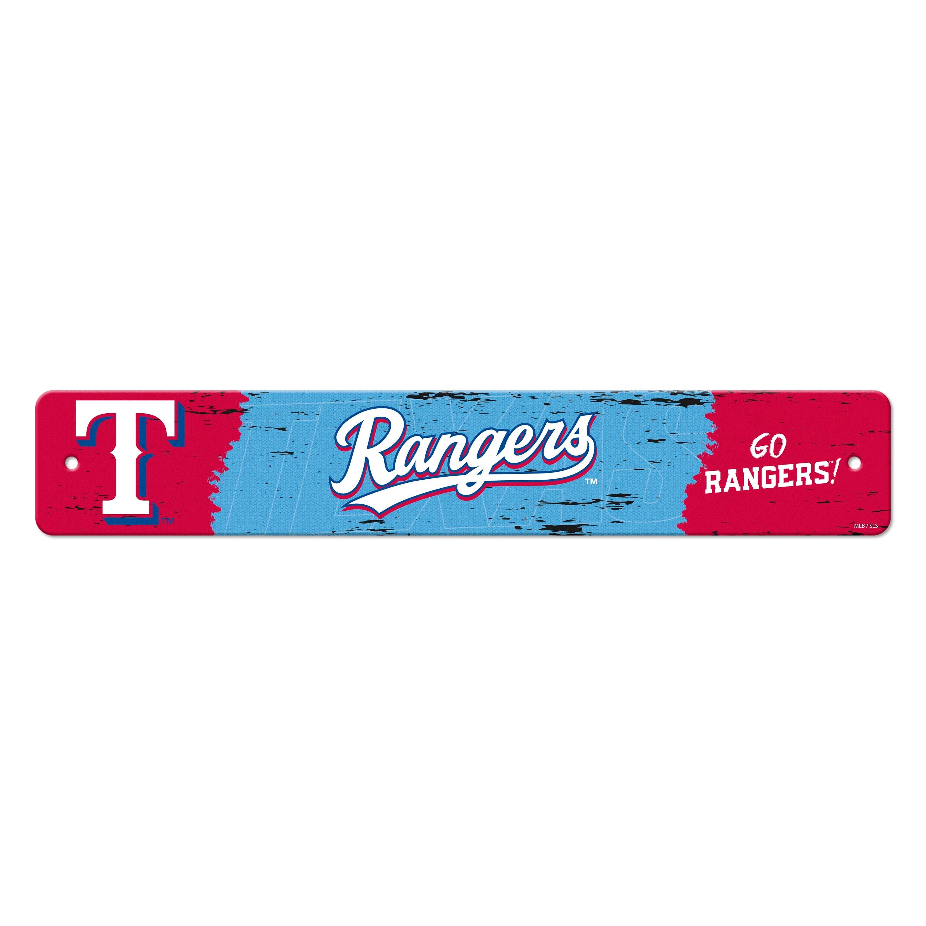 Texas Rangers Metal Street Sign 4x24