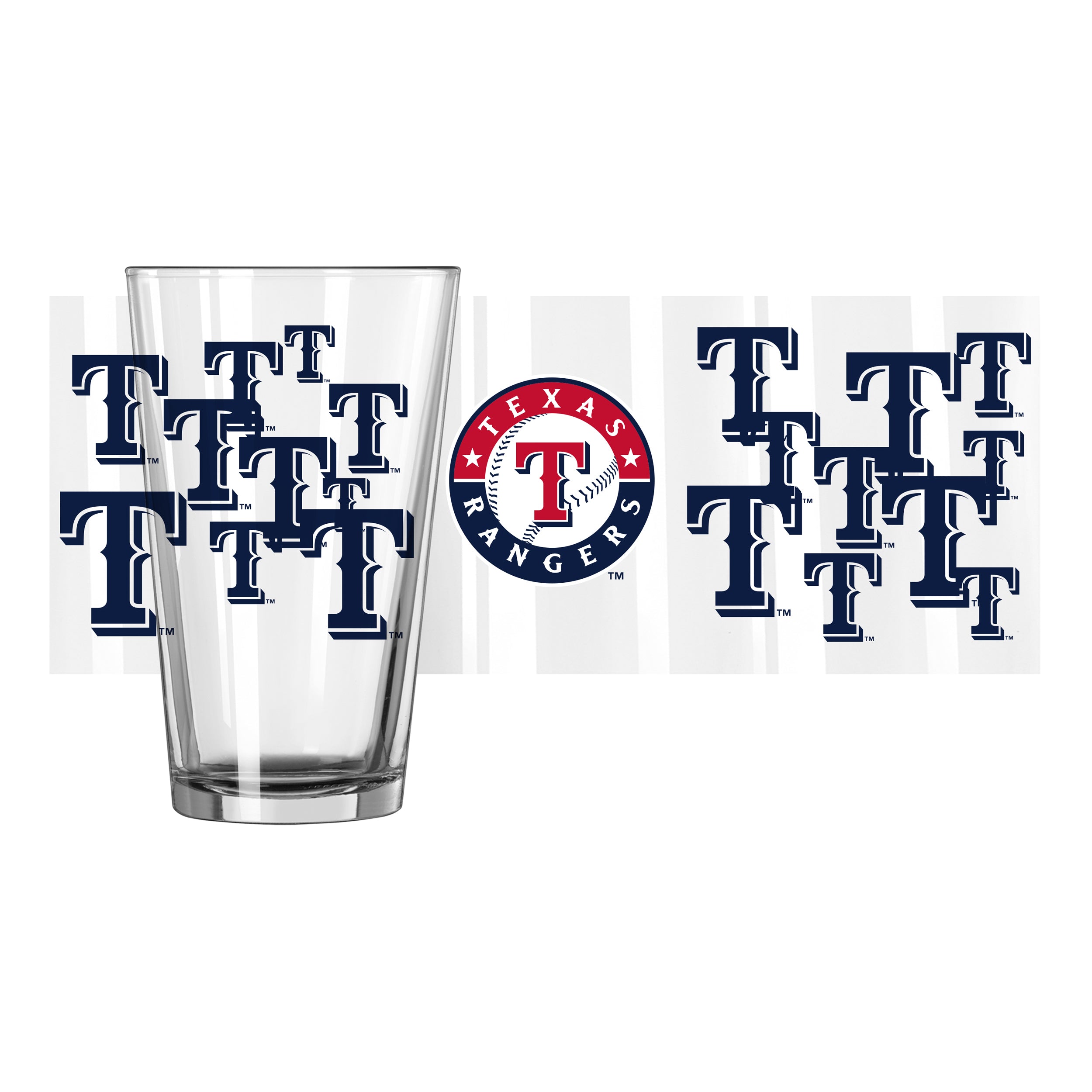 Texas Rangers 16oz Scatter Pint Glass - Sports Gifts, Sports Memorabilia, Sports Collectibles, Fan Shop