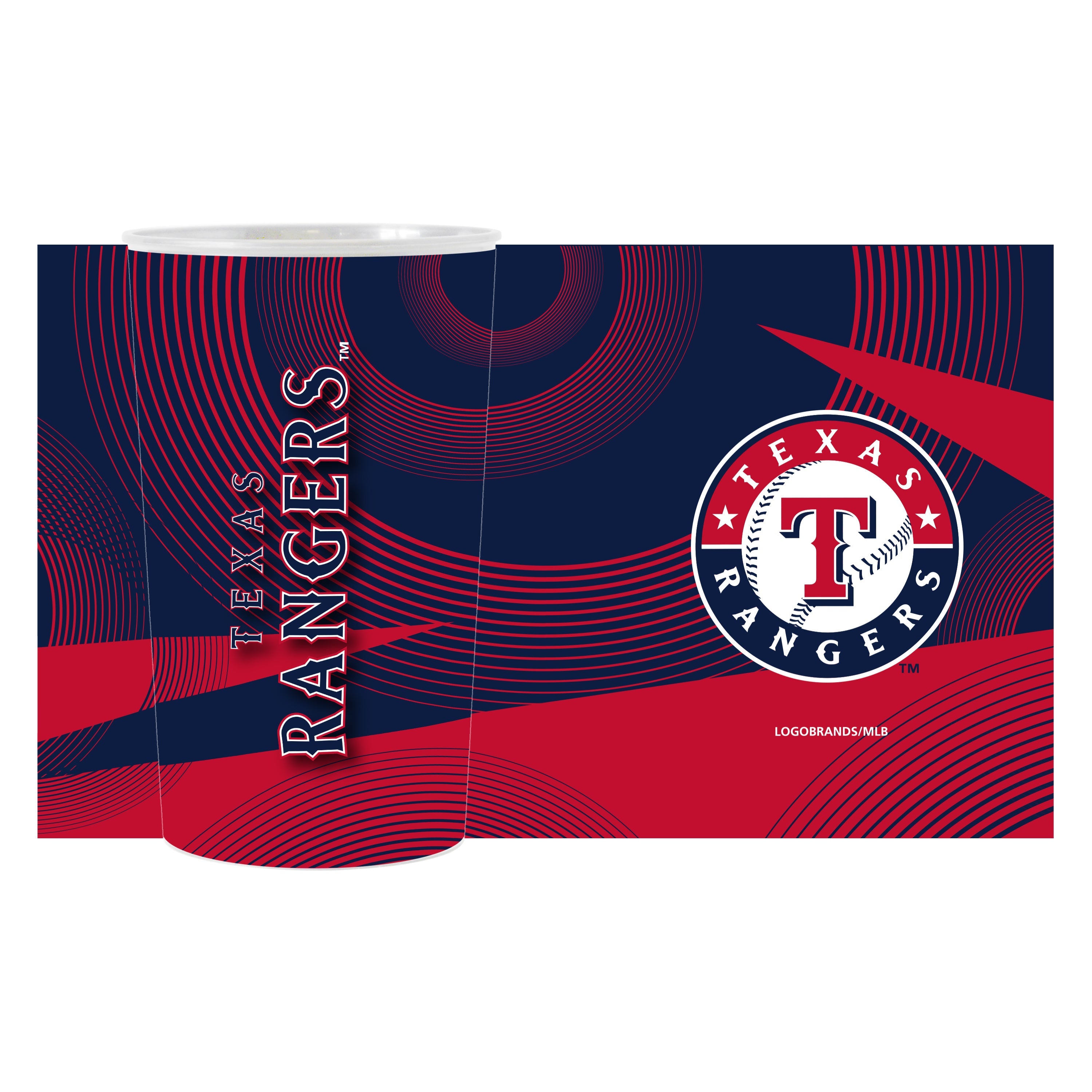 Texas Rangers 4pk Geometric 22oz Hardwall Cup - Sports Gifts, Sports Memorabilia, Sports Collectibles, Fan Shop
