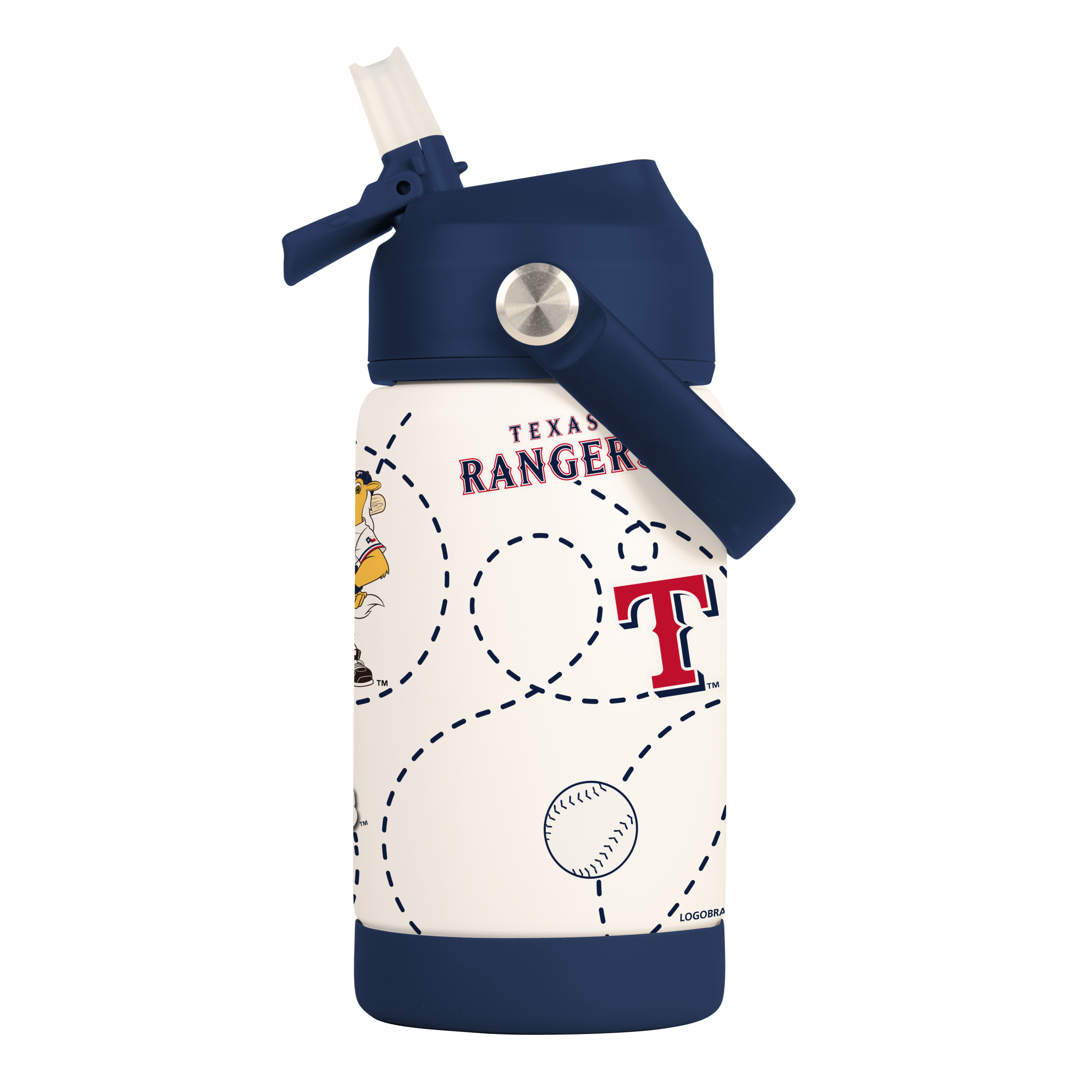 Texas Rangers 12oz Mascot SS Kids Bottle - Sports Gifts, Sports Memorabilia, Sports Collectibles, Fan Shop