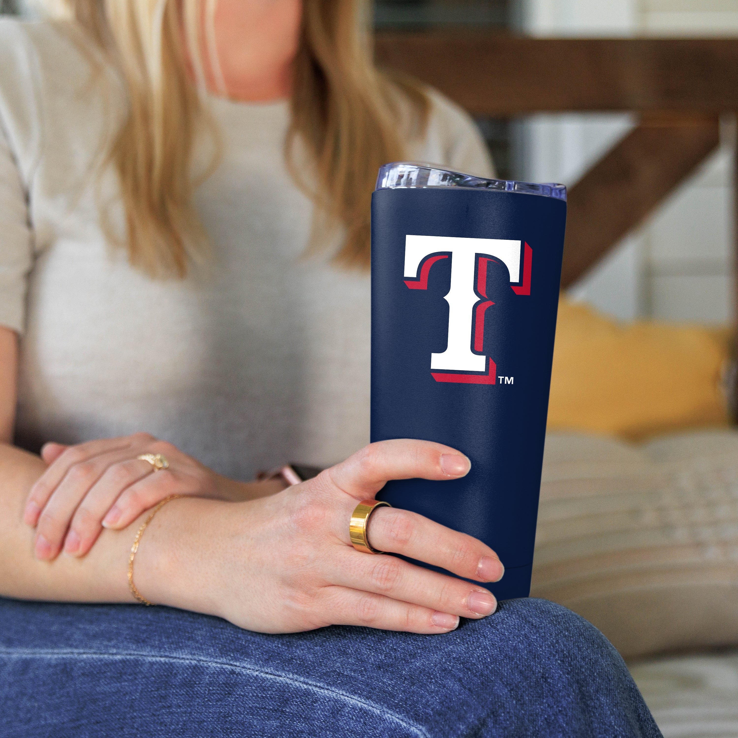 Texas Rangers 20oz Flipside Powder Coat Tumbler - Sports Gifts, Sports Memorabilia, Sports Collectibles, Fan Shop