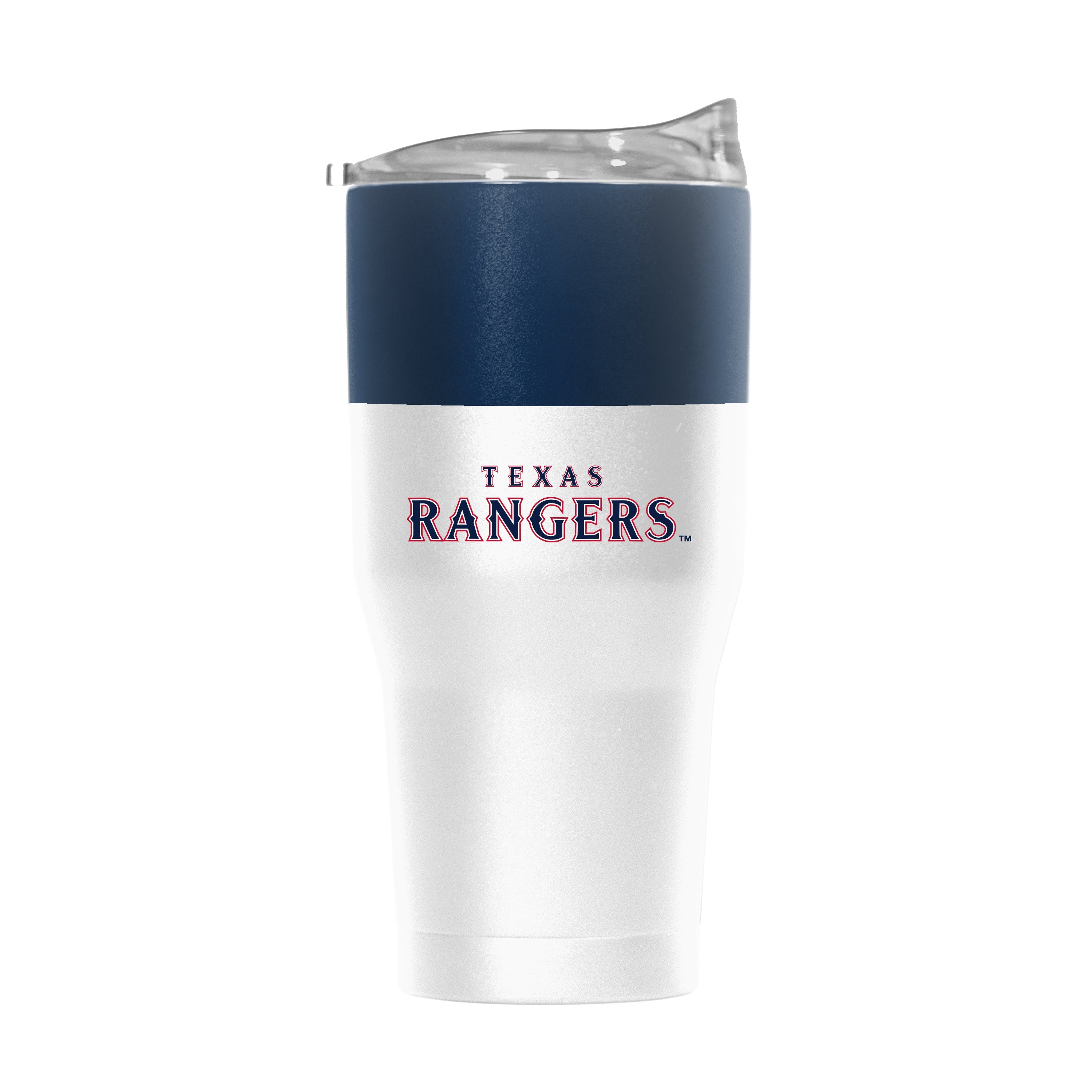 Texas Rangers 30oz Colorblock White Powder Coat Tumbler - Sports Gifts, Sports Memorabilia, Sports Collectibles, Fan Shop