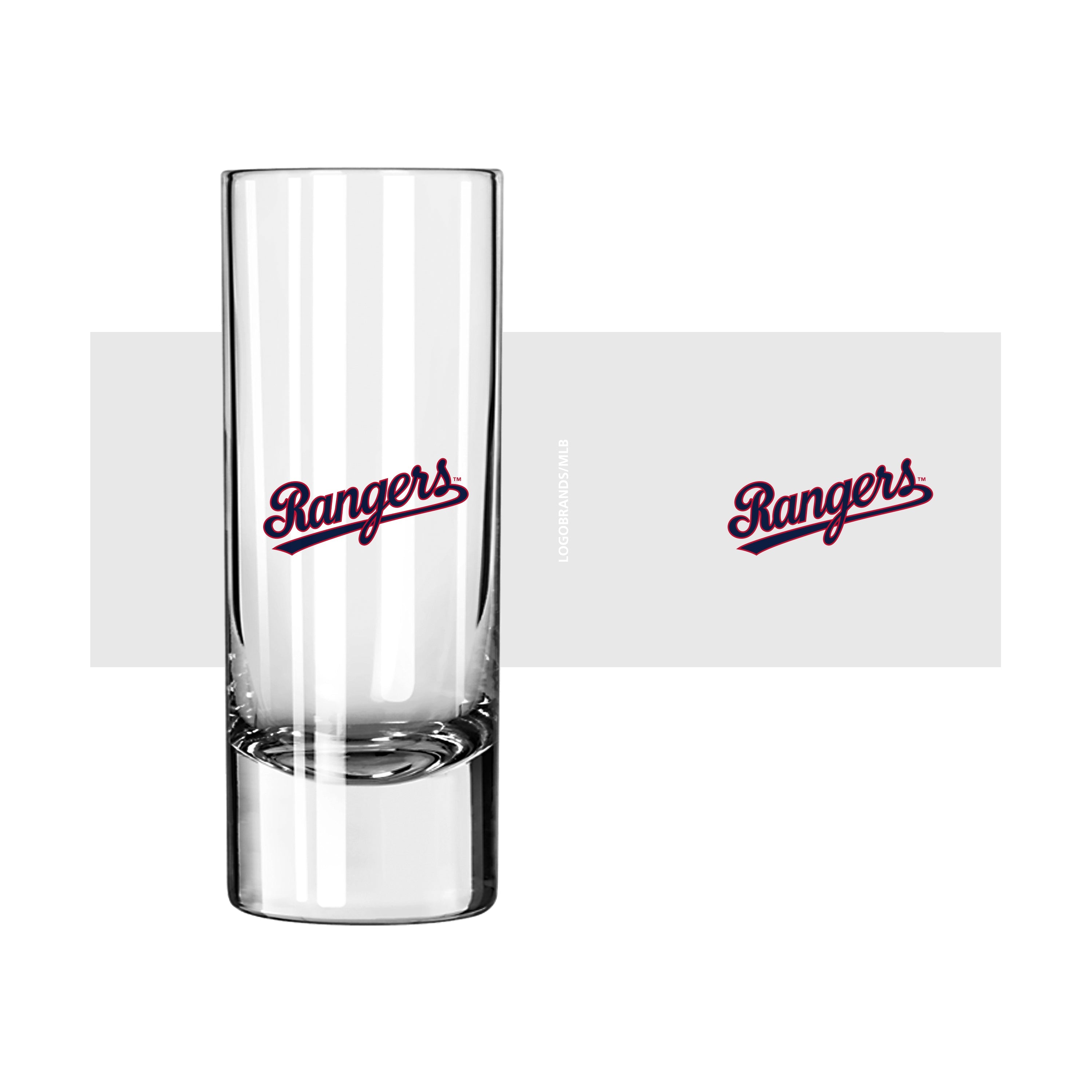 Texas Rangers 2.5oz 1984 Lettering Glass Shooter - Sports Gifts, Sports Memorabilia, Sports Collectibles, Fan Shop