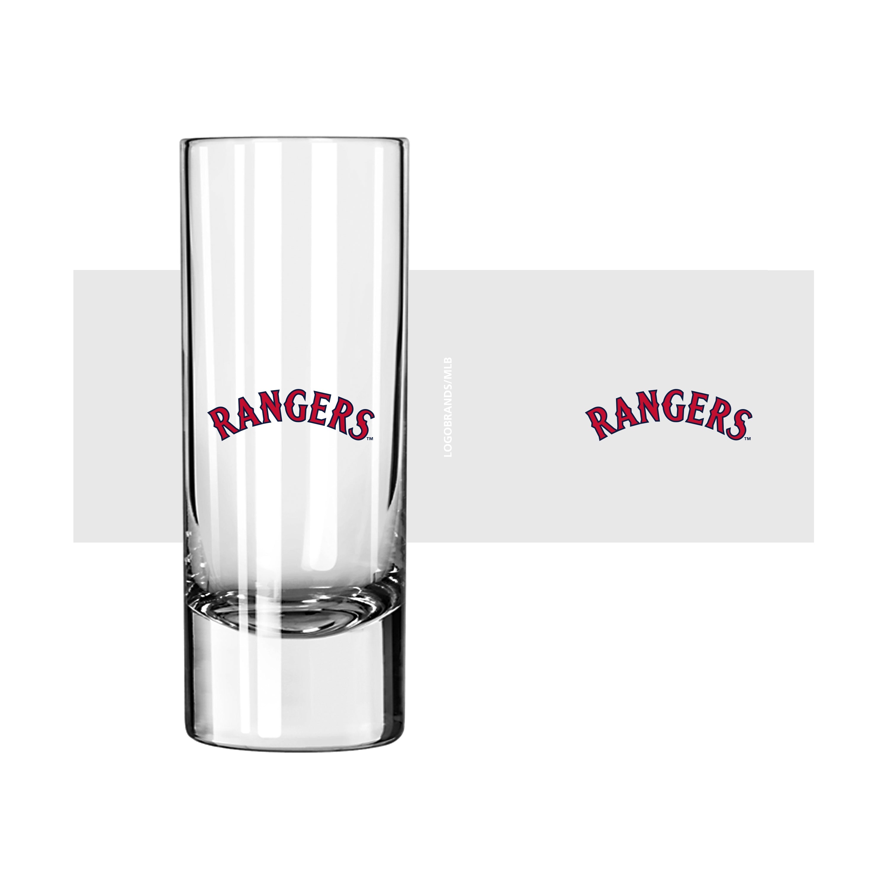 Texas Rangers 2.5oz 1994 Lettering Glass Shooter - Sports Gifts, Sports Memorabilia, Sports Collectibles, Fan Shop