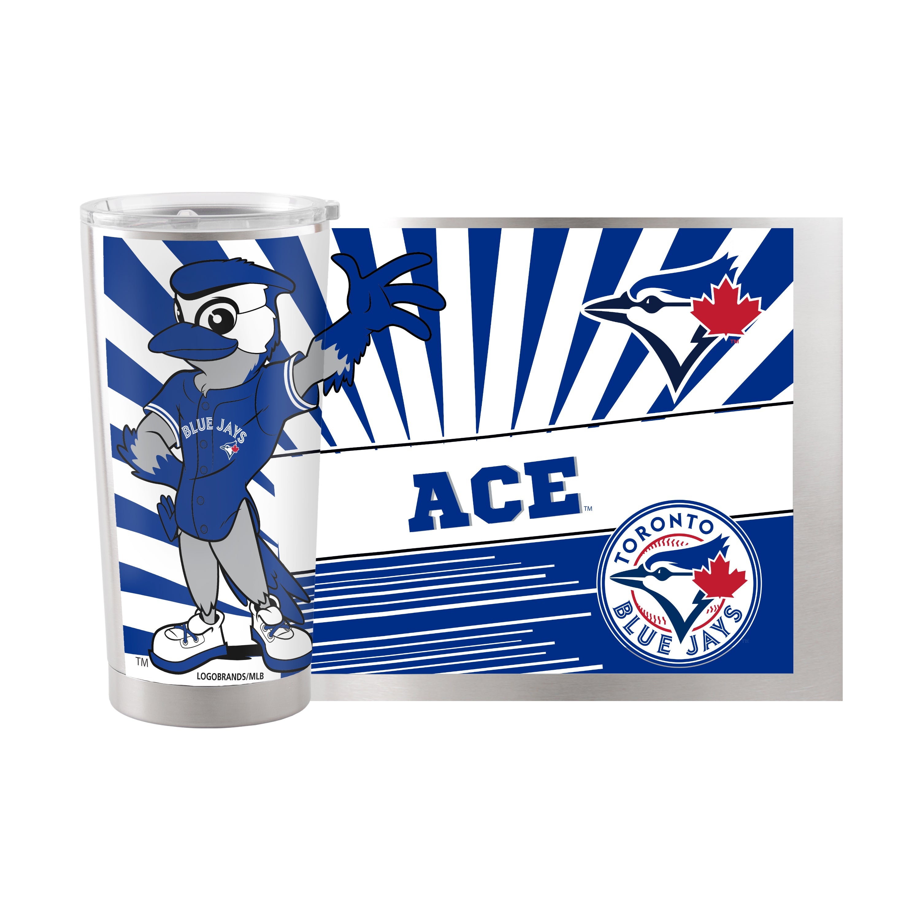 Toronto Blue Jays 20oz Mascot Stainless Steel Tumbler - Sports Gifts, Sports Memorabilia, Sports Collectibles, Fan Shop