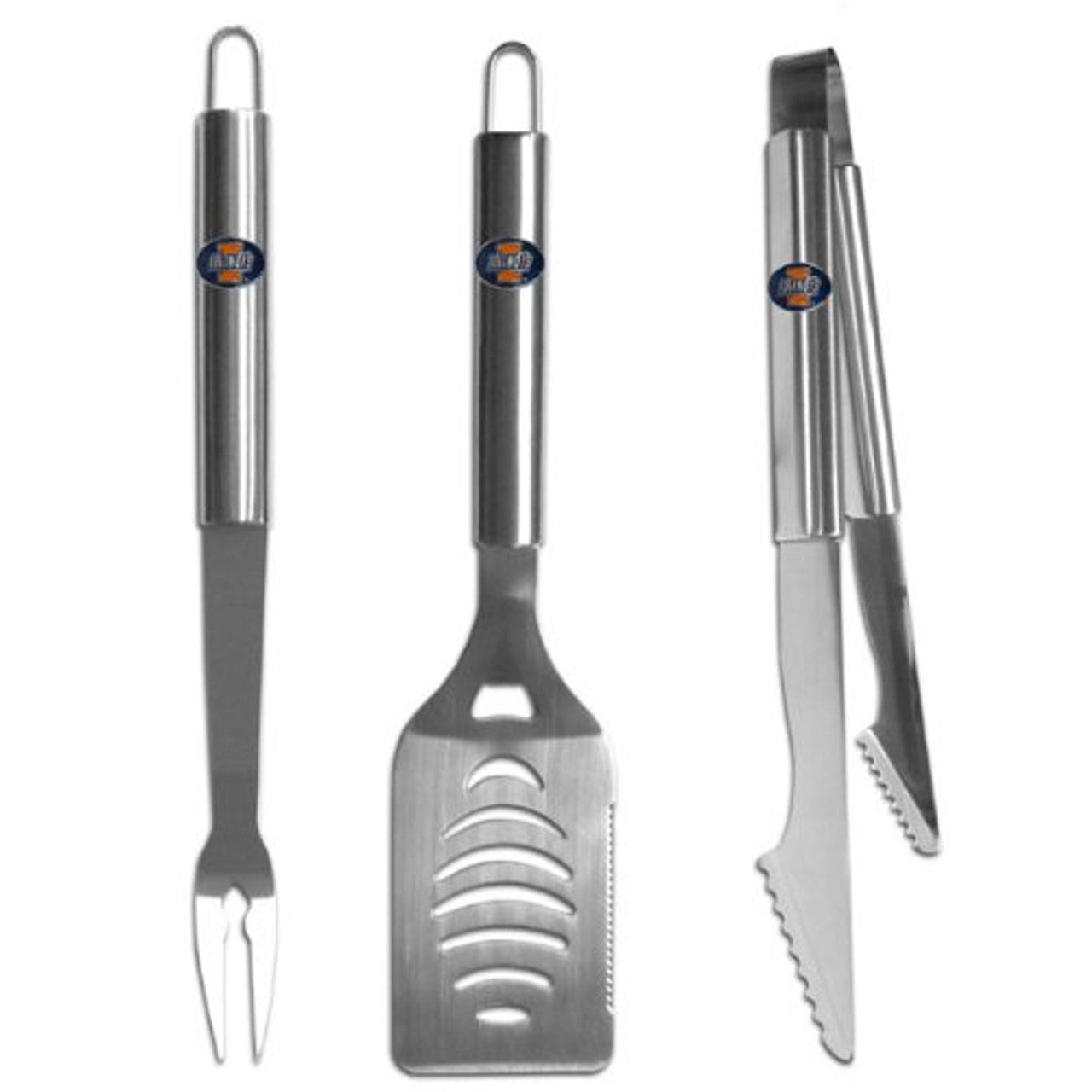 Illinois Fighting Illini Grilling BBQ 3 Piece Utensil Set - Sports Collectibles, Sports Memorabilia, Sports Fan Shop, Sports Gifts