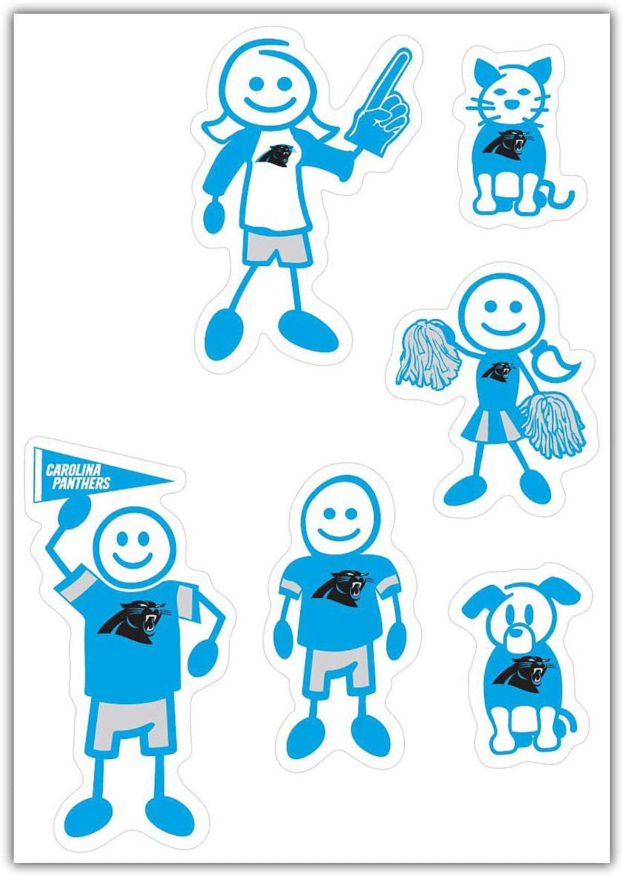 Carolina Panthers Decal 5x7 Family Sheet - Sports Collectibles, Sports Memorabilia, Sports Fan Shop, Sports Gifts