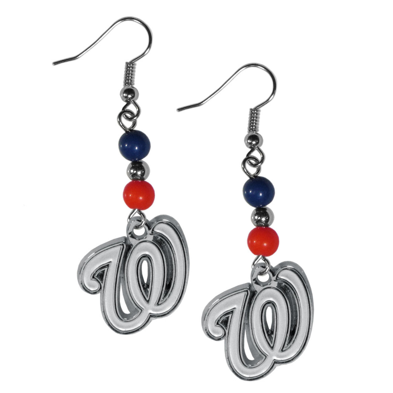 Washington Nationals Earrings Dangle Style CO - Sports Collectibles, Sports Memorabilia, Sports Fan Shop, Sports Gifts