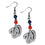 Washington Nationals Earrings Dangle Style CO - Sports Collectibles, Sports Memorabilia, Sports Fan Shop, Sports Gifts