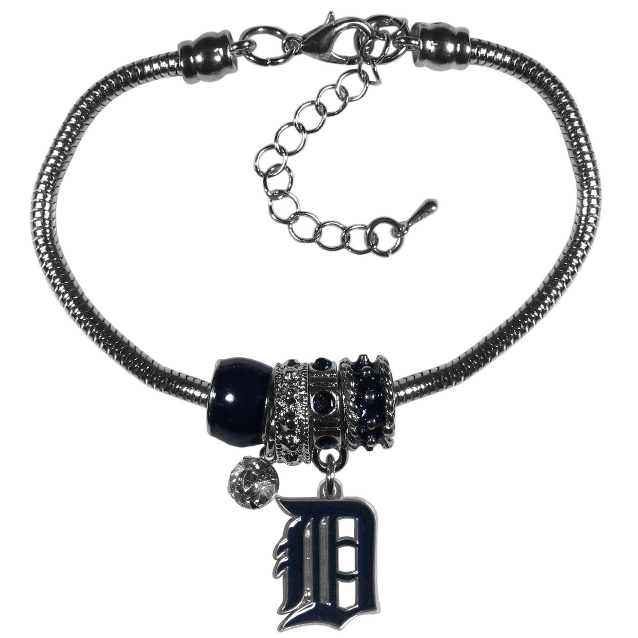 Detroit Tigers Bracelet Euro Bead Style CO - Sports Collectibles, Sports Memorabilia, Sports Fan Shop, Sports Gifts