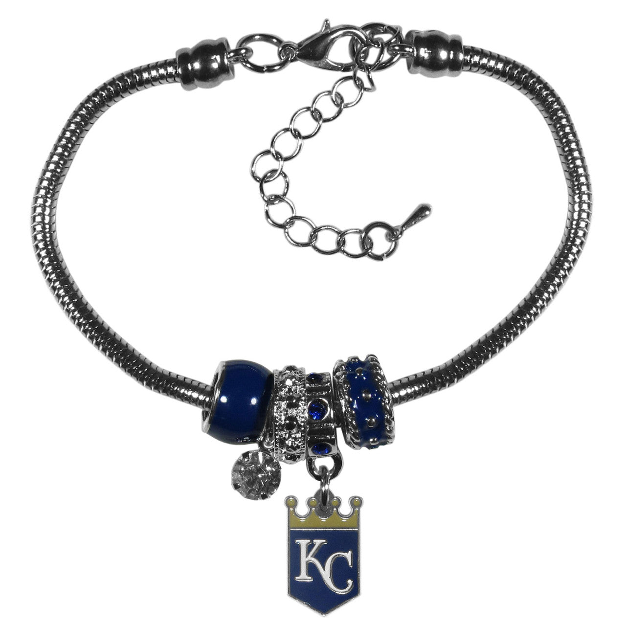 Kansas City Royals Bracelet Euro Bead Style CO - Sports Collectibles, Sports Memorabilia, Sports Fan Shop, Sports Gifts