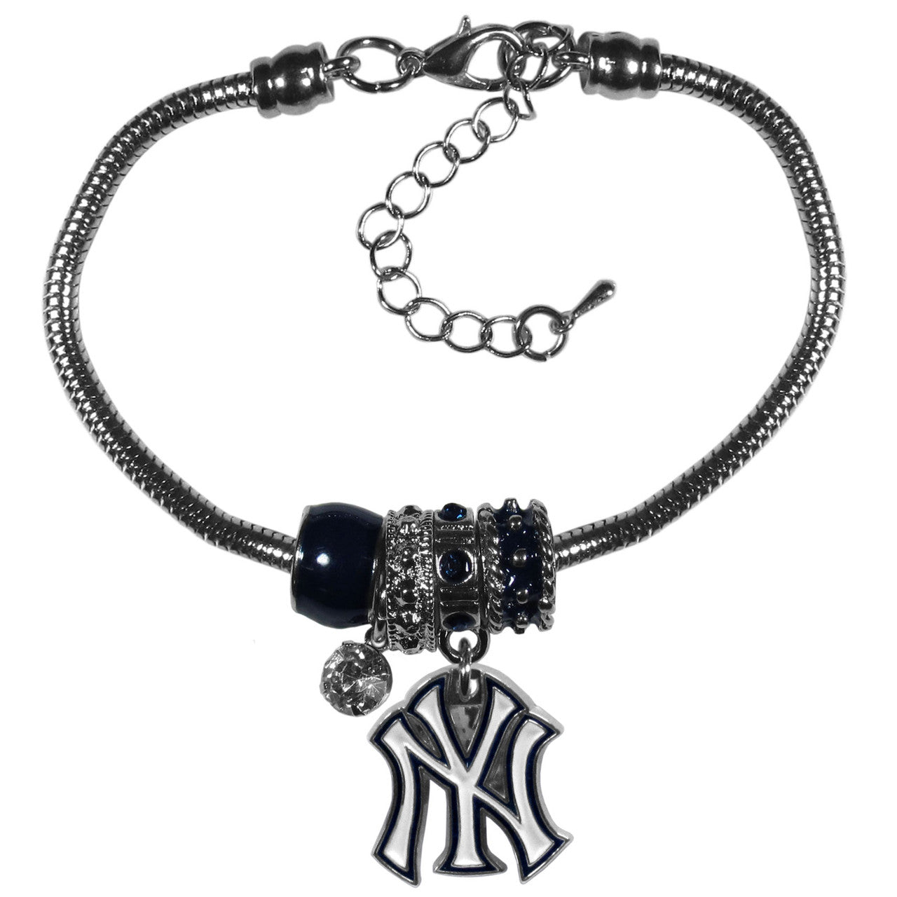 New York Yankees Bracelet Euro Bead Style CO - Sports Collectibles, Sports Memorabilia, Sports Fan Shop, Sports Gifts