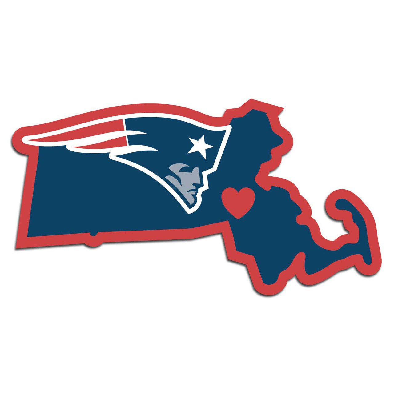 New England Patriots Decal Home State Pride Style - Sports Collectibles, Sports Memorabilia, Sports Fan Shop, Sports Gifts