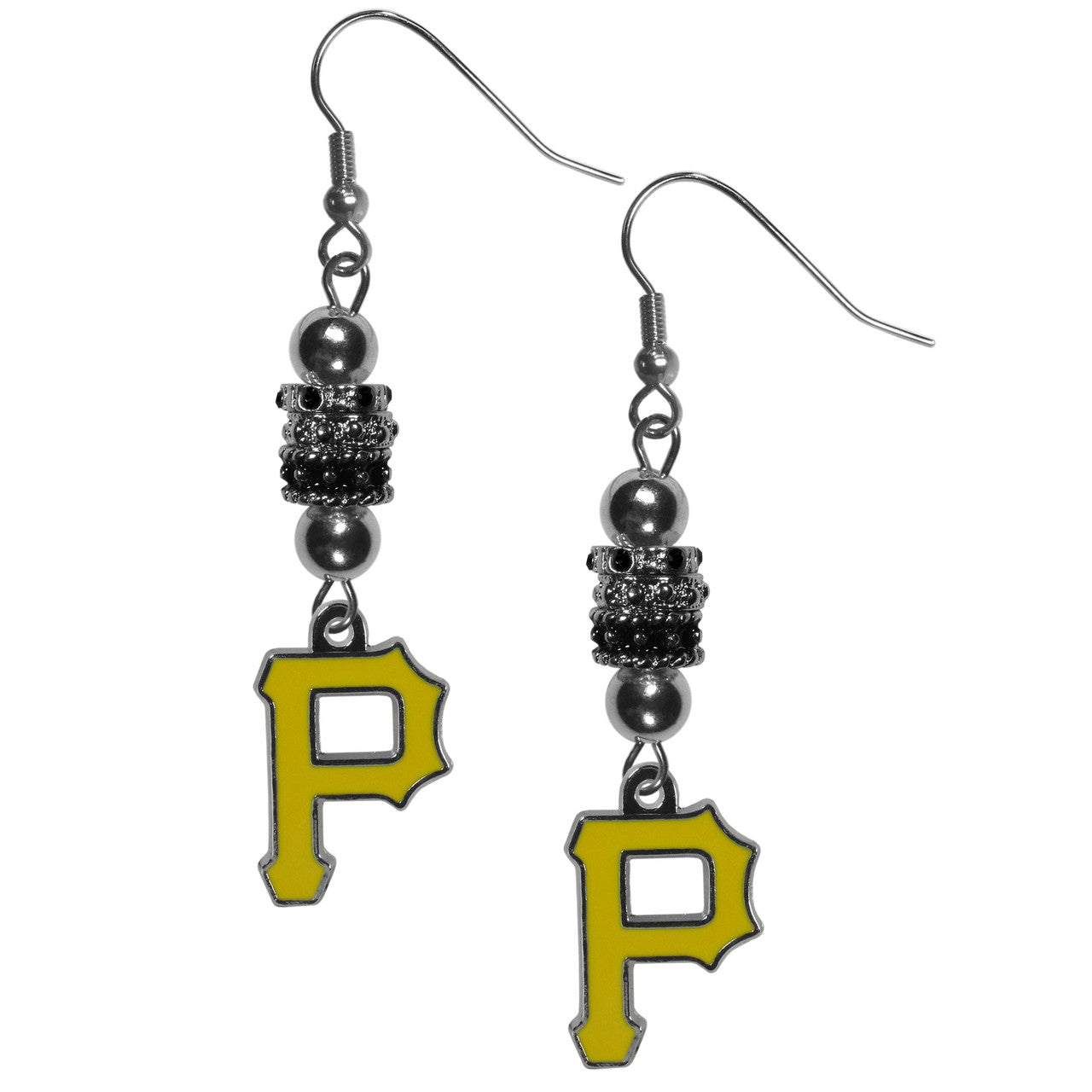 Pittsburgh Pirates Earrings Fish Hook Post Euro Style CO - Sports Collectibles, Sports Memorabilia, Sports Fan Shop, Sports Gifts