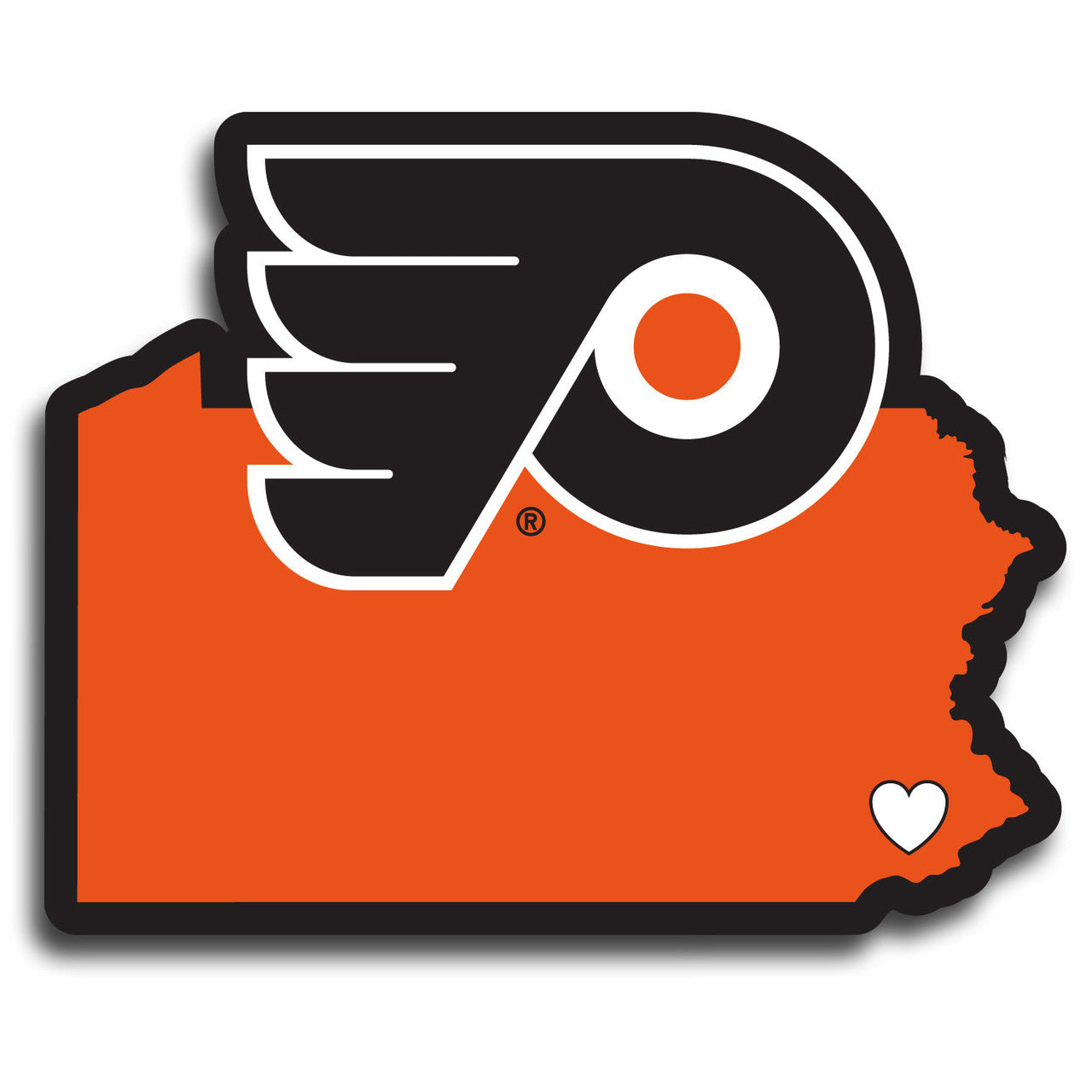Philadelphia Flyers Decal Home State Pride Style - Special Order - Sports Collectibles, Sports Memorabilia, Sports Fan Shop, Sports Gifts