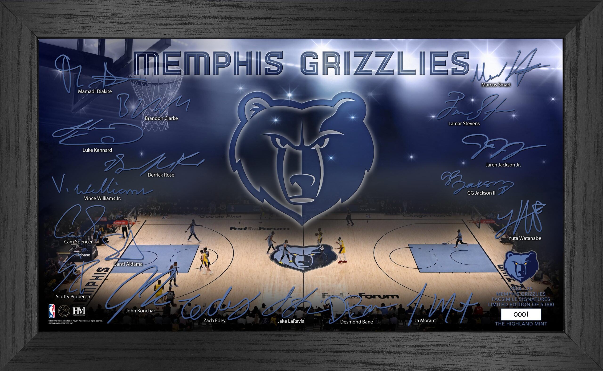 Memphis Grizzlies 2024-25 Signature Court - Sports Collectibles, Sports Memorabilia, Sports Fan Shop, Sports Gifts