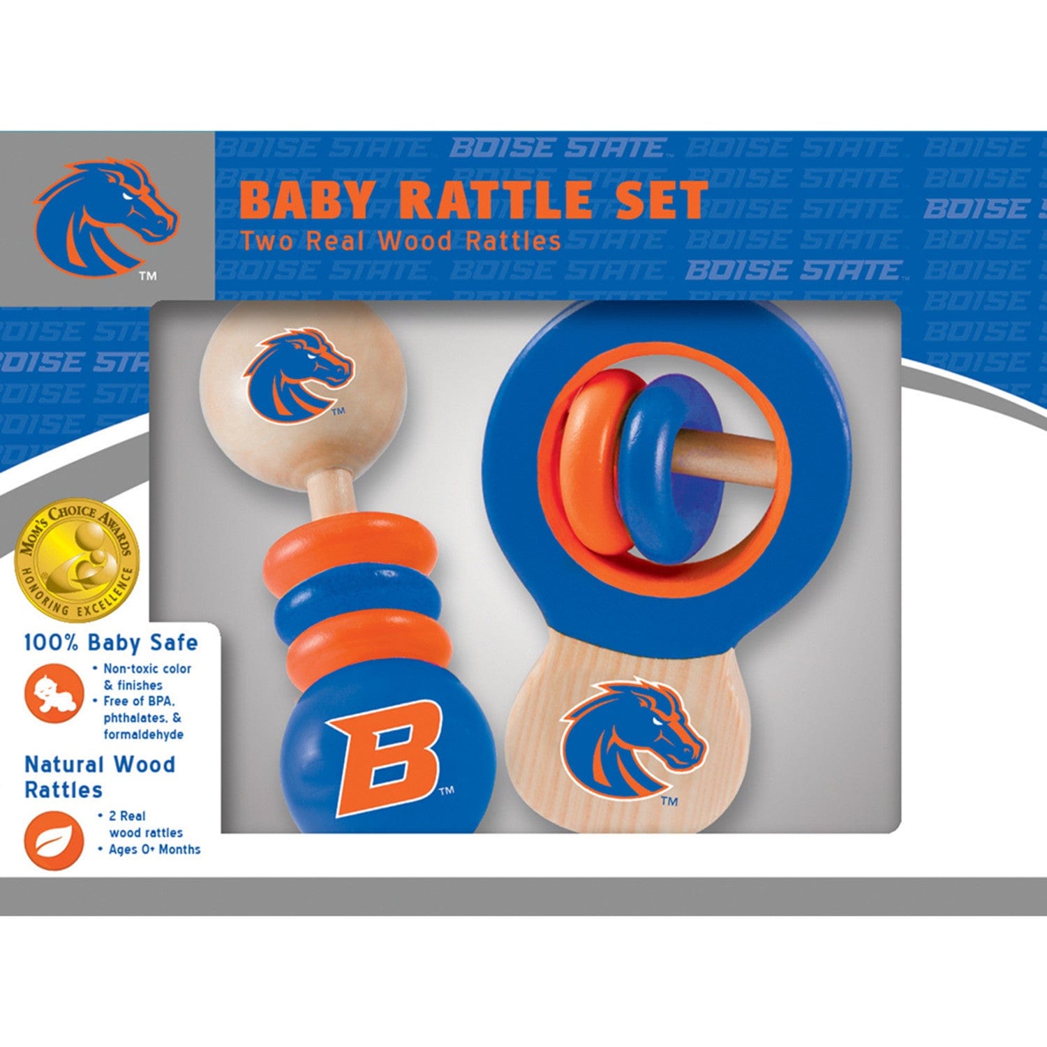 Boise State Broncos Baby Rattles 2-Pack - Sports Gifts, Sports Memorabilia, Sports Collectibles, Fan Shop
