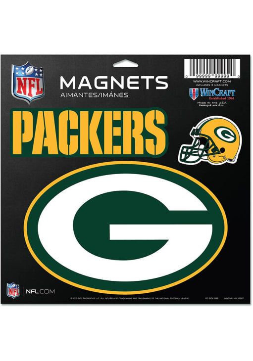 Green Bay Packers Vinyl Magnet 11" x 11" - Sports Gifts, Sports Memorabilia, Sports Collectibles, Fan Shop