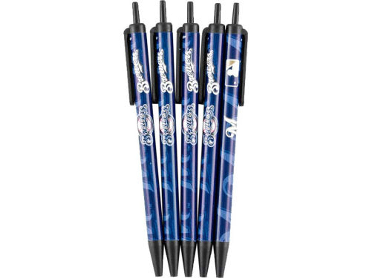 Milwaukee Brewers Click Pens - 5 Pack - Sports Collectibles, Sports Memorabilia, Sports Fan Shop, Sports Gifts