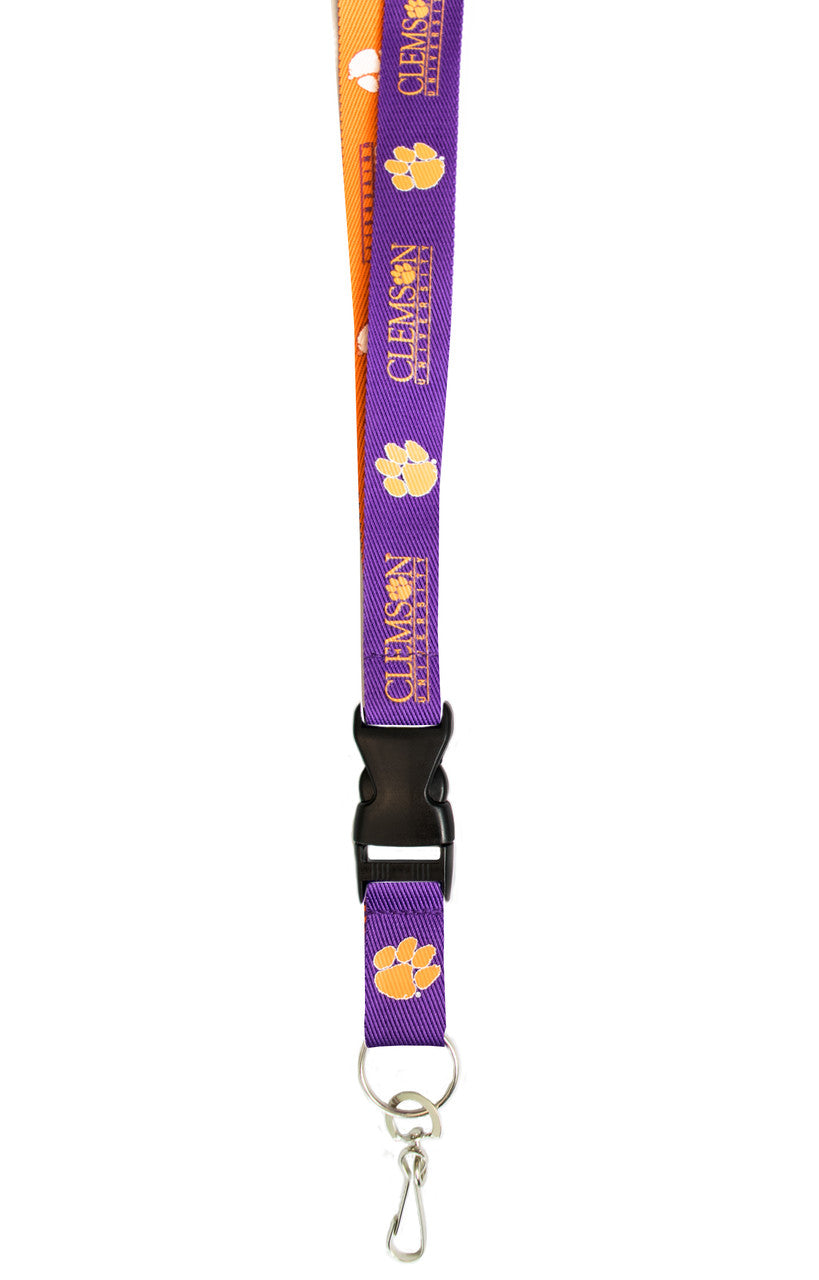 Clemson Tigers Lanyard - Two-Tone - Sports Collectibles, Sports Memorabilia, Sports Fan Shop, Sports Gifts