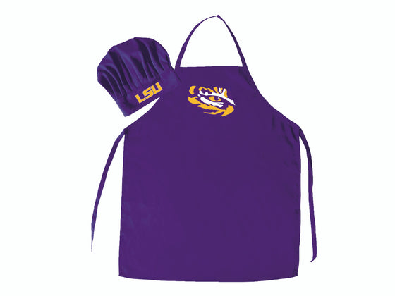 LSU Tigers Apron and Chef Hat Set - Sports Collectibles, Sports Memorabilia, Sports Fan Shop, Sports Gifts