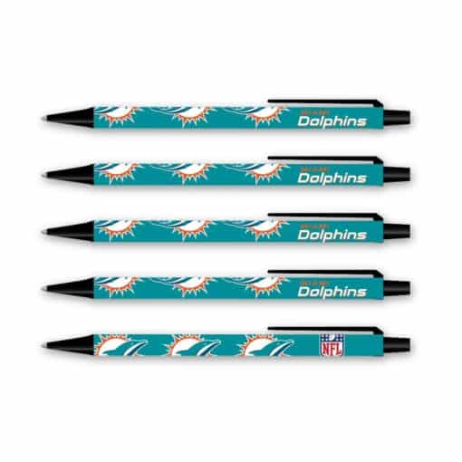 Miami Dolphins Click Pens – 5 Pack - Sports Gifts, Sports Memorabilia, Sports Collectibles, Fan Shop