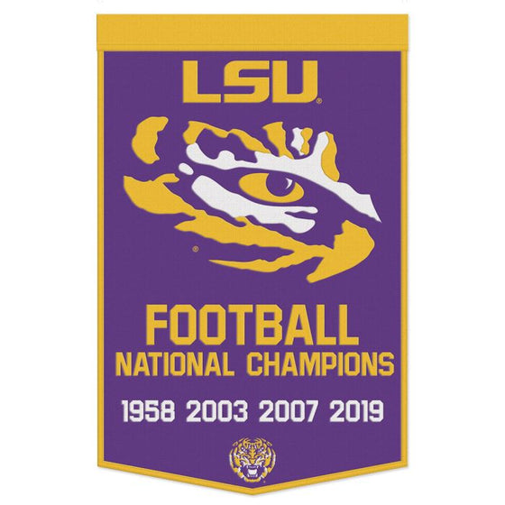 LSU TIGERS WOOL BANNER 24" X 38" - 757 Sports Collectibles