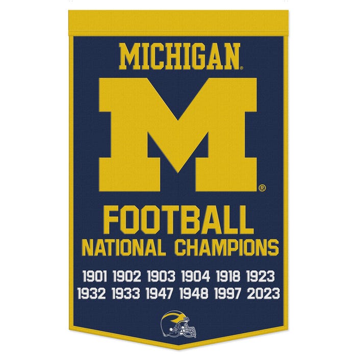MICHIGAN WOLVERINES 24X38 BANNER - Sports Collectibles, Sports Memorabilia, Sports Fan Shop, Sports Gifts