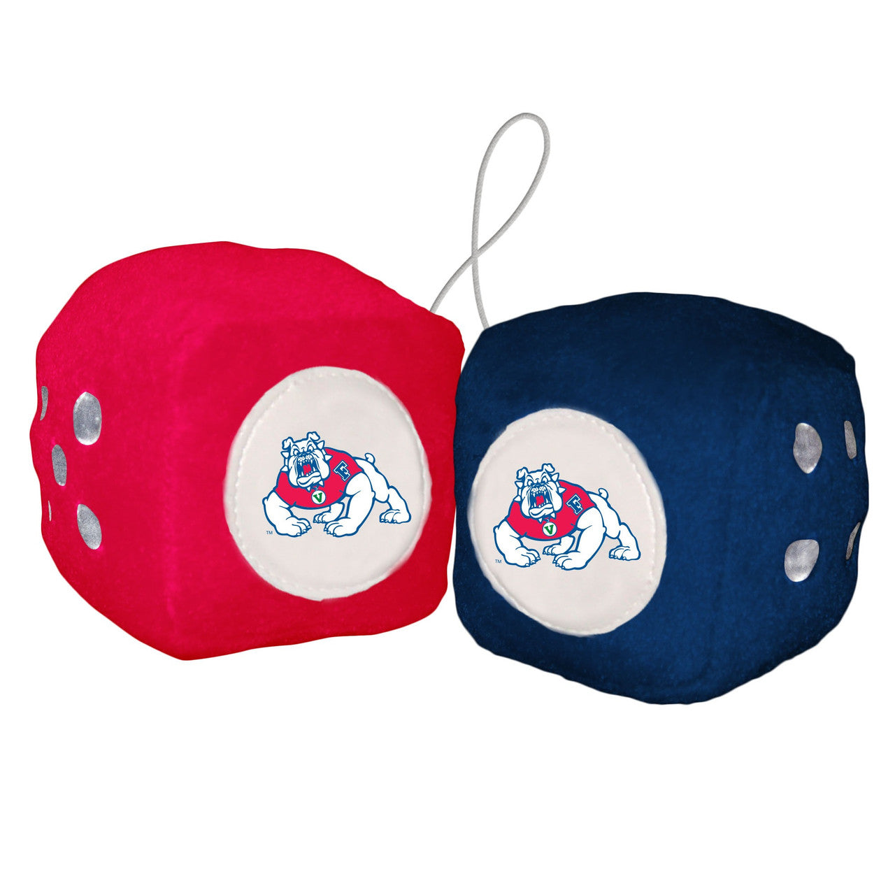 Fresno State Bulldogs Fuzzy Dice CO - Sports Collectibles, Sports Memorabilia, Sports Fan Shop, Sports Gifts
