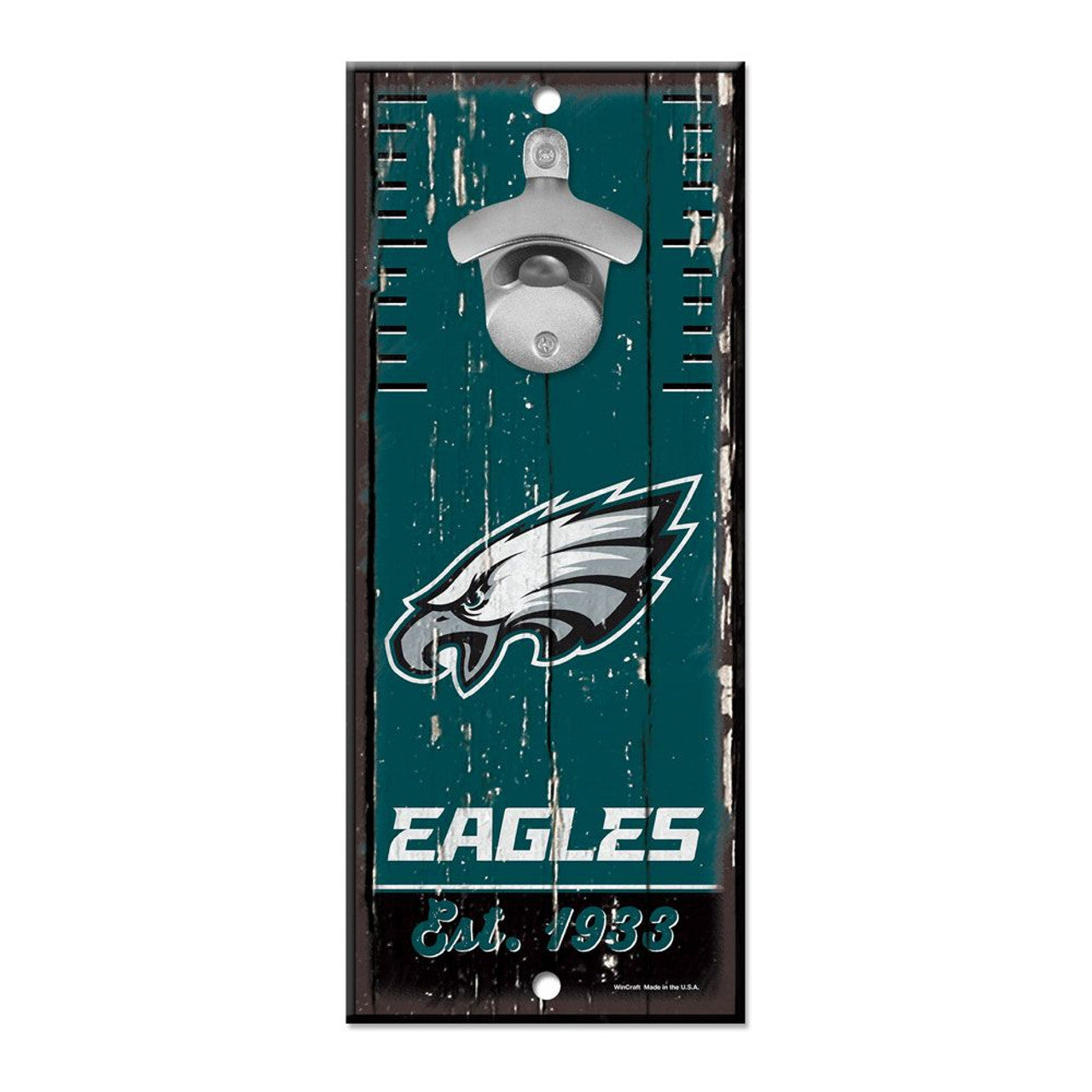 Philadelphia Eagles Sign Wood 5x11 Bottle Opener - Sports Collectibles, Sports Memorabilia, Sports Fan Shop, Sports Gifts