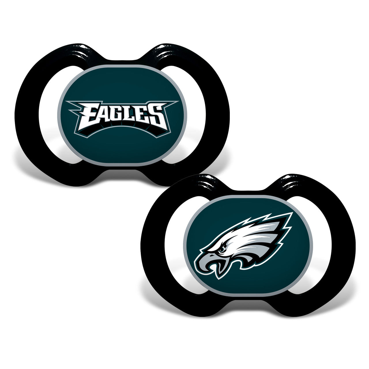 Philadelphia Eagles Pacifier 2 Pack Alternate - Sports Collectibles, Sports Memorabilia, Sports Fan Shop, Sports Gifts