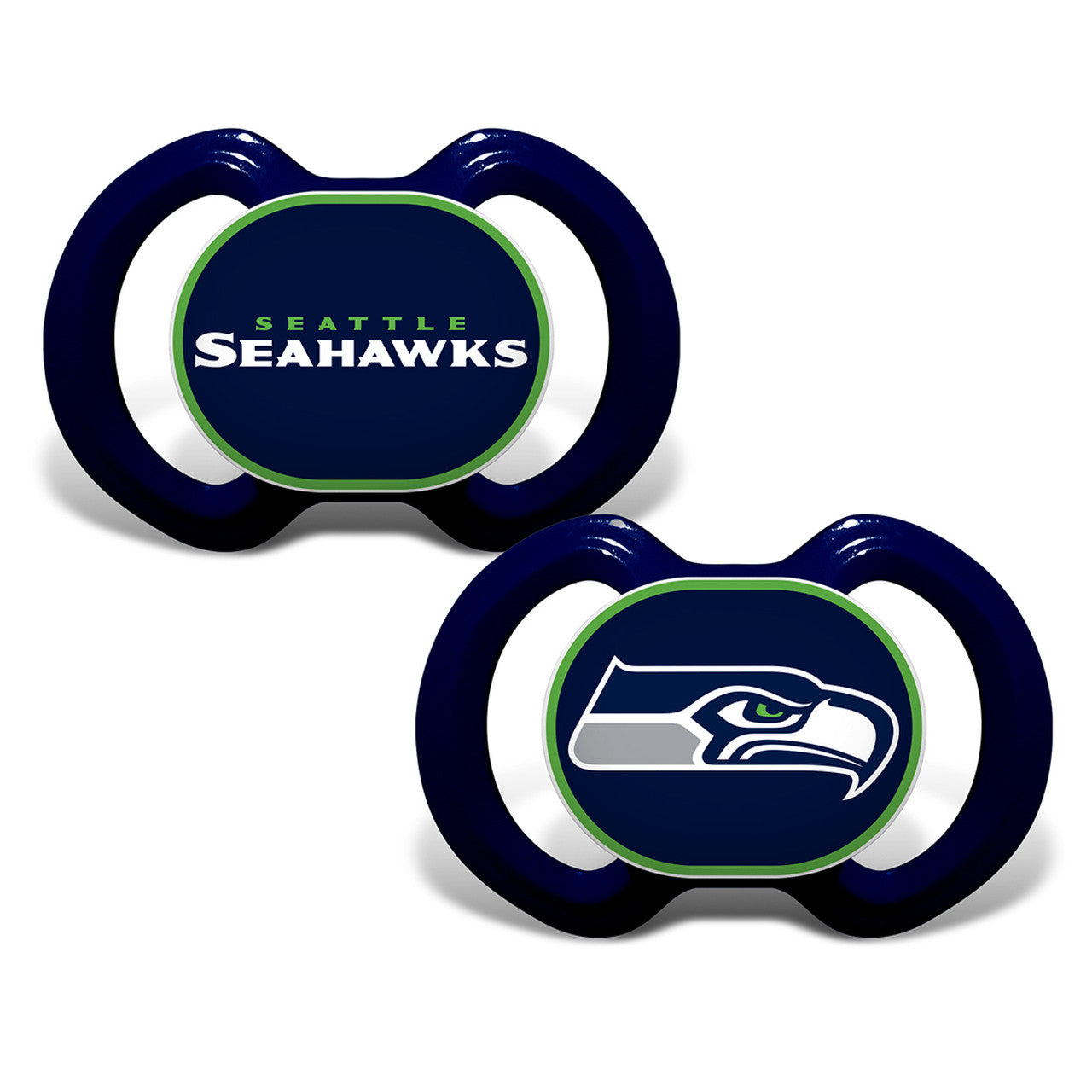 Seattle Seahawks Pacifier 2 Pack - Sports Collectibles, Sports Memorabilia, Sports Fan Shop, Sports Gifts