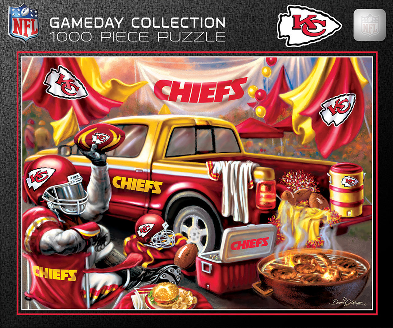Kansas City Chiefs Puzzle 1000 Piece Gameday Design - Sports Collectibles, Sports Memorabilia, Sports Fan Shop, Sports Gifts