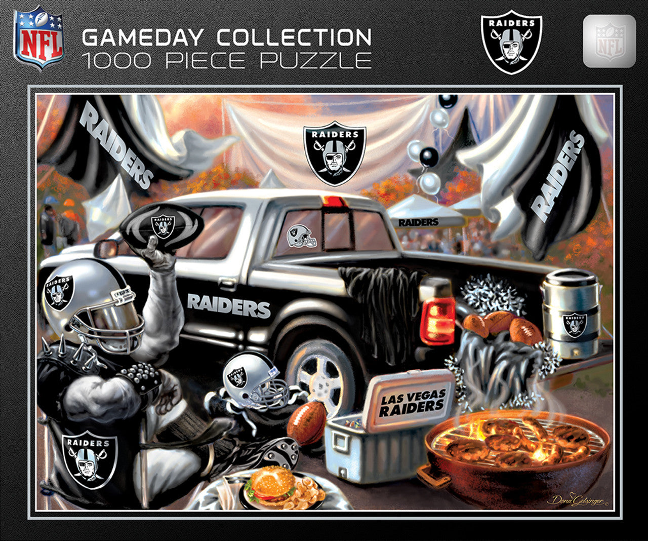 Las Vegas Raiders Puzzle 1000 Piece Gameday Design - Sports Collectibles, Sports Memorabilia, Sports Fan Shop, Sports Gifts