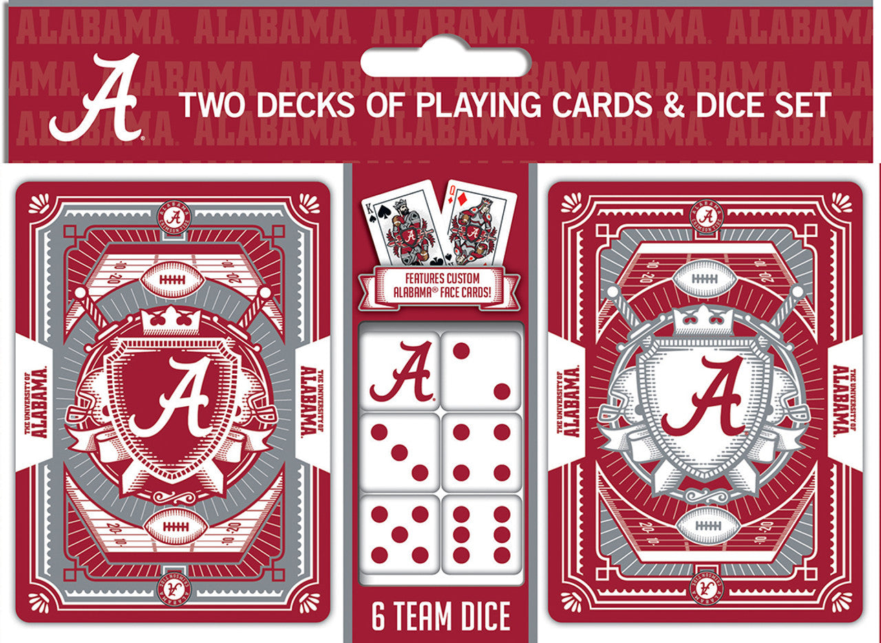 Alabama Crimson Tide Playing Cards and Dice Set - Sports Collectibles, Sports Memorabilia, Sports Fan Shop, Sports Gifts