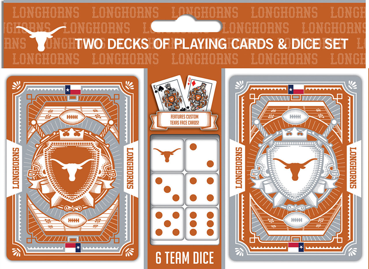 Texas Longhorns Playing Cards and Dice Set - Sports Collectibles, Sports Memorabilia, Sports Fan Shop, Sports Gifts