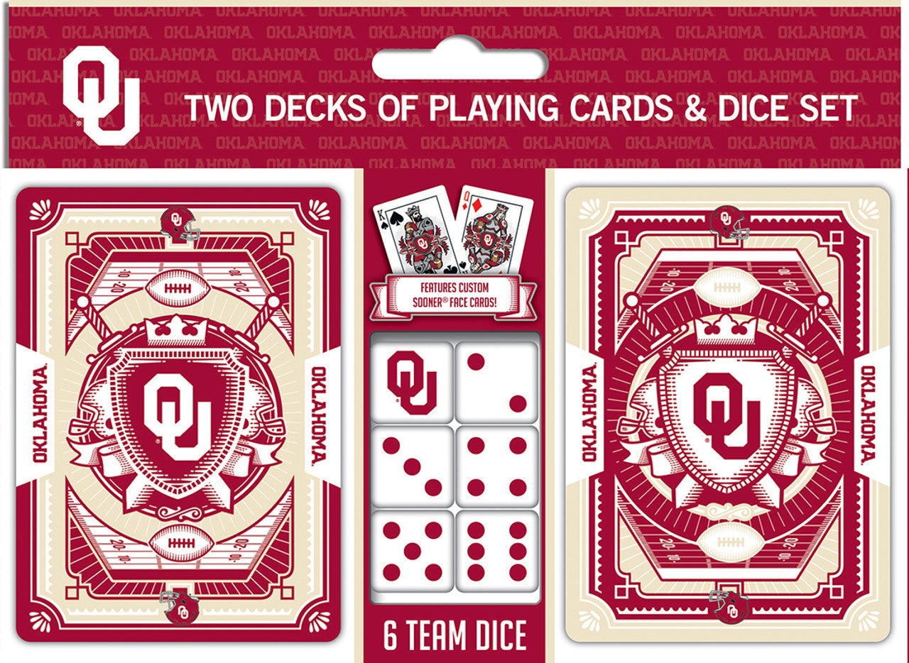 Oklahoma Sooners Playing Cards and Dice Set - Sports Collectibles, Sports Memorabilia, Sports Fan Shop, Sports Gifts