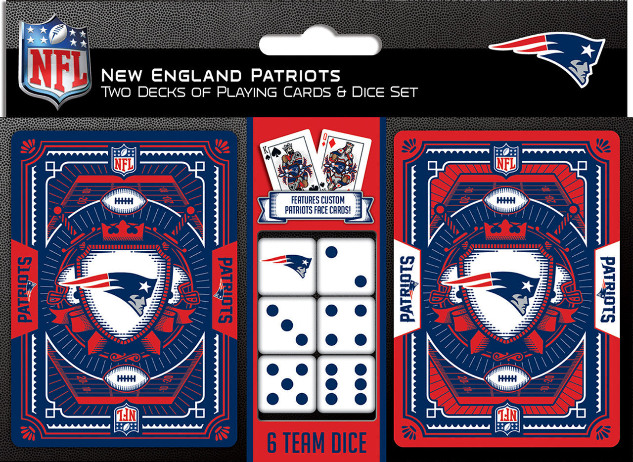 New England Patriots Playing Cards and Dice Set - Sports Collectibles, Sports Memorabilia, Sports Fan Shop, Sports Gifts