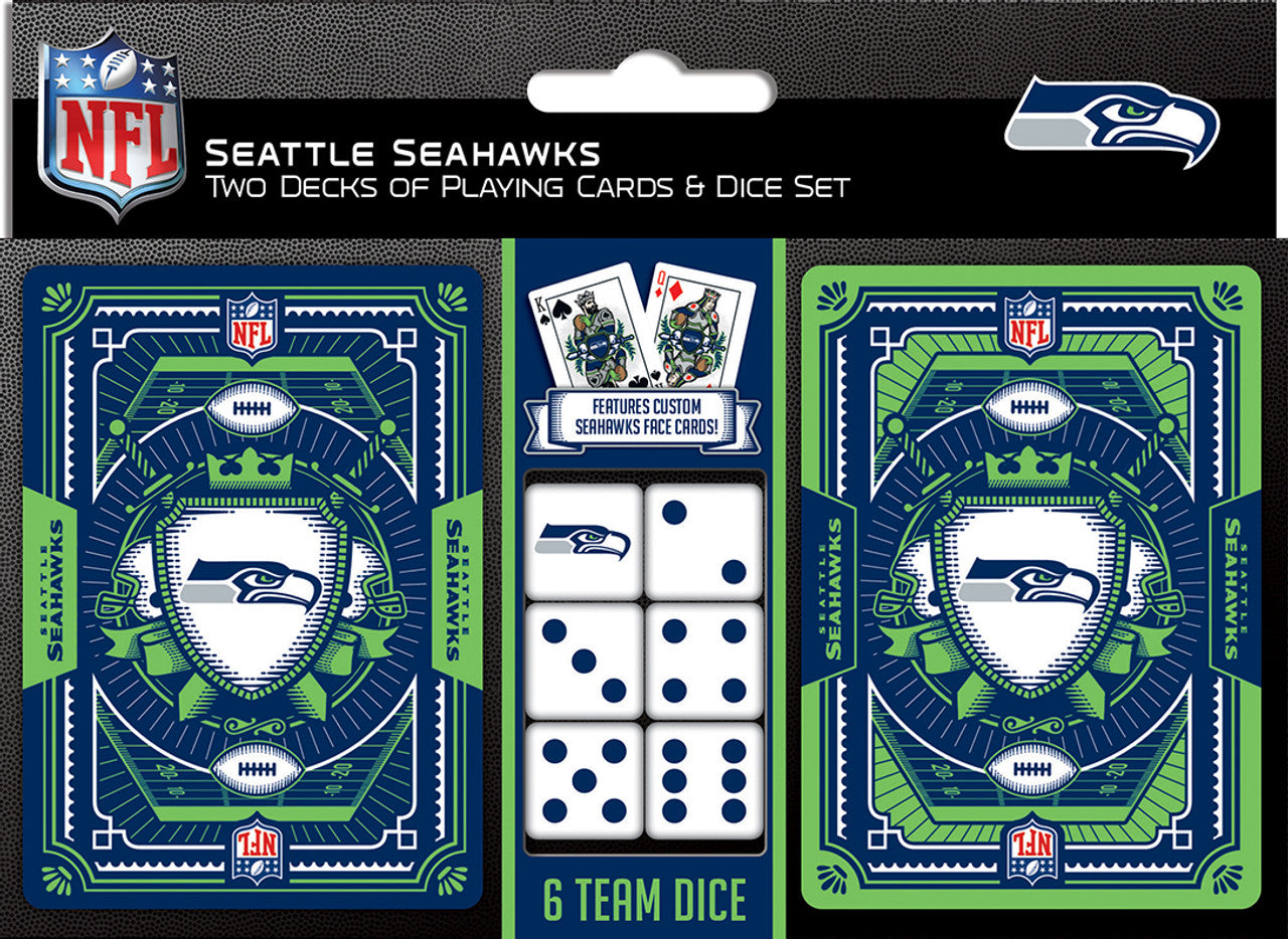 Seattle Seahawks Playing Cards and Dice Set - Sports Collectibles, Sports Memorabilia, Sports Fan Shop, Sports Gifts