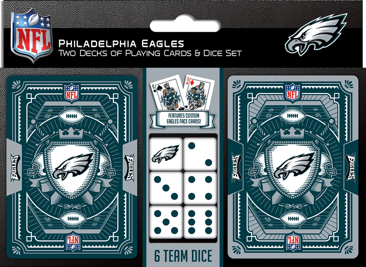 Philadelphia Eagles Playing Cards and Dice Set - Sports Collectibles, Sports Memorabilia, Sports Fan Shop, Sports Gifts