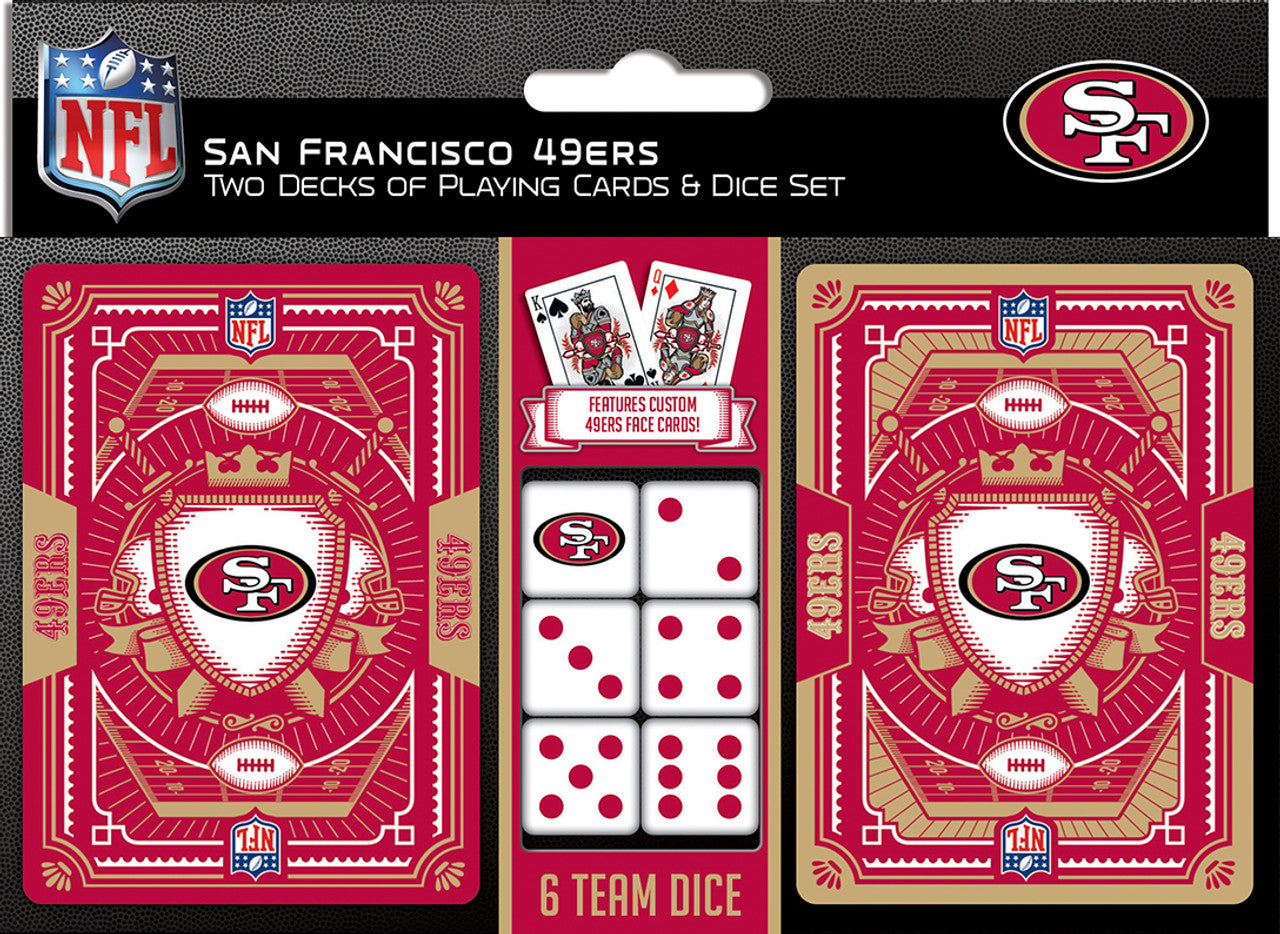 San Francisco 49ers Playing Cards and Dice Set - Sports Collectibles, Sports Memorabilia, Sports Fan Shop, Sports Gifts