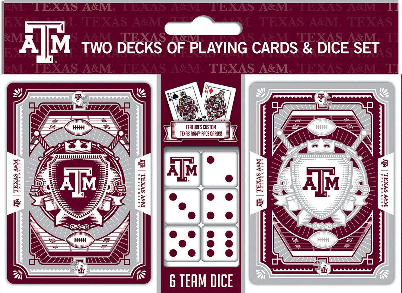 Texas A&M Aggies Playing Cards and Dice Set - Sports Collectibles, Sports Memorabilia, Sports Fan Shop, Sports Gifts