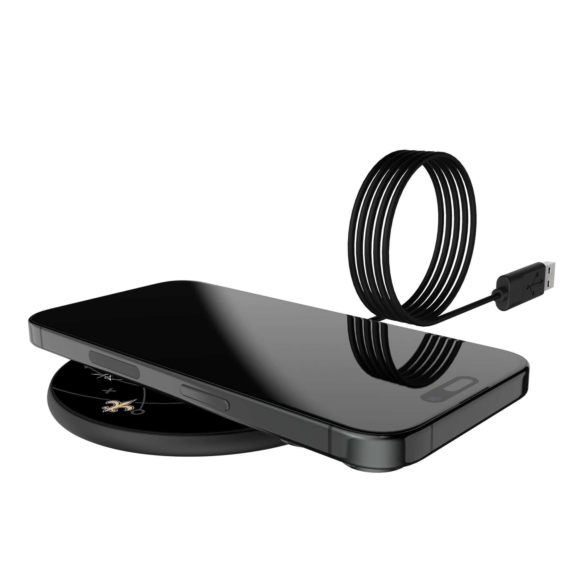 Alvin Kamara New Orleans Saints 41 Ready 15-Watt Wireless Charger - Sports Gifts, Sports Memorabilia, Sports Collectibles, Fan Shop