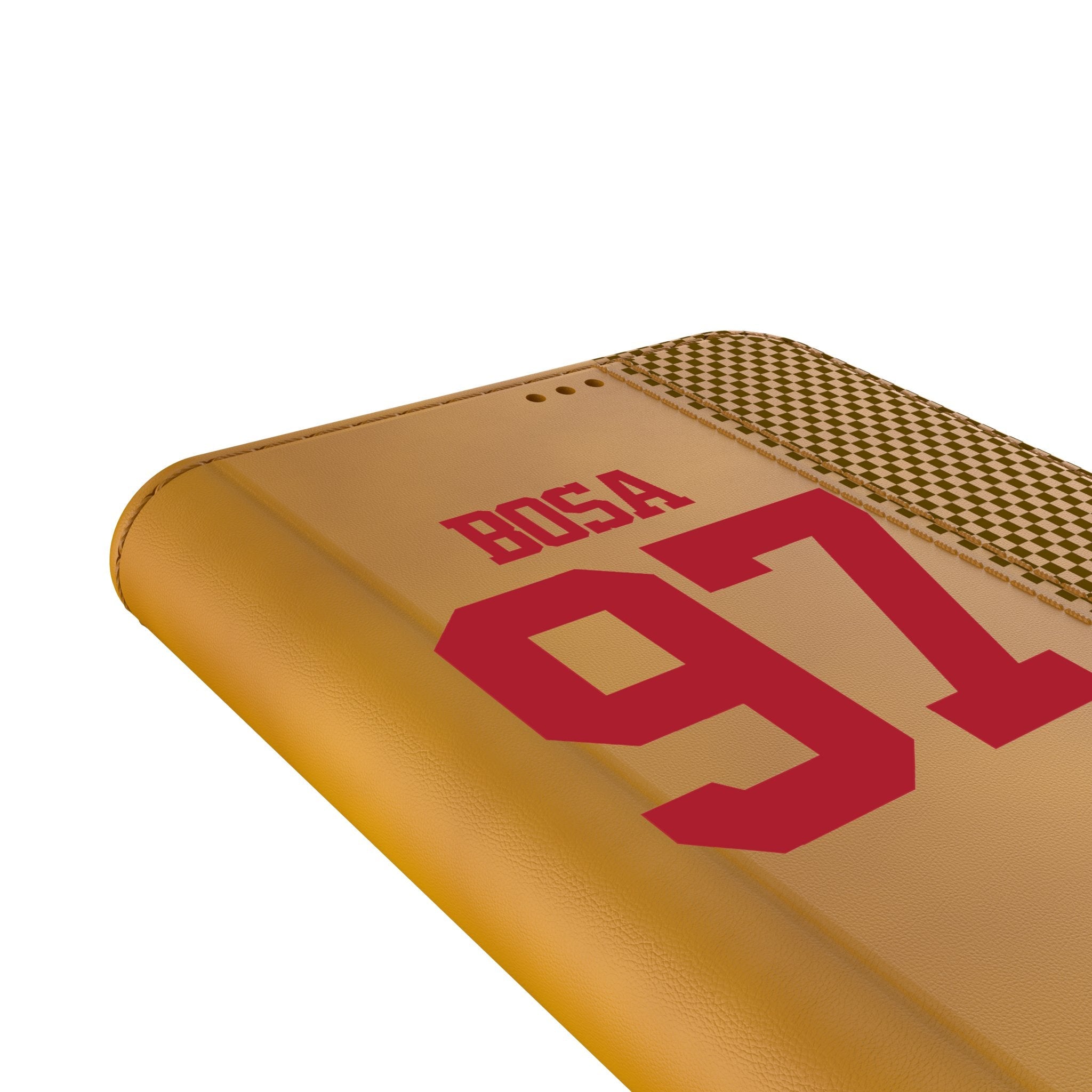 Nick Bosa San Francisco 49ers 97 Game Tactic Folio Phone Case for Samsung Galaxy - Sports Gifts, Sports Memorabilia, Sports Collectibles, Fan Shop