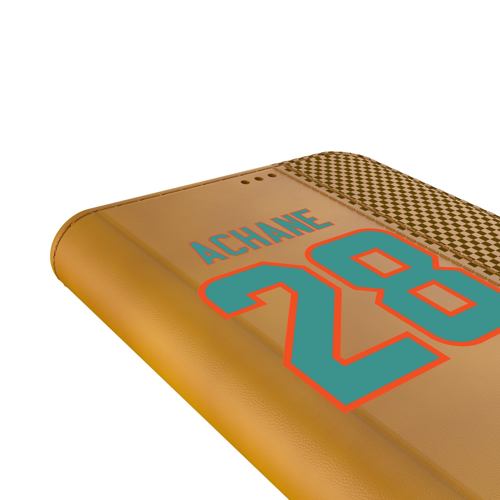 De'Von Achane Miami Dolphins 28 Game Tactic Folio Phone Case for Samsung Galaxy - Sports Gifts, Sports Memorabilia, Sports Collectibles, Fan Shop