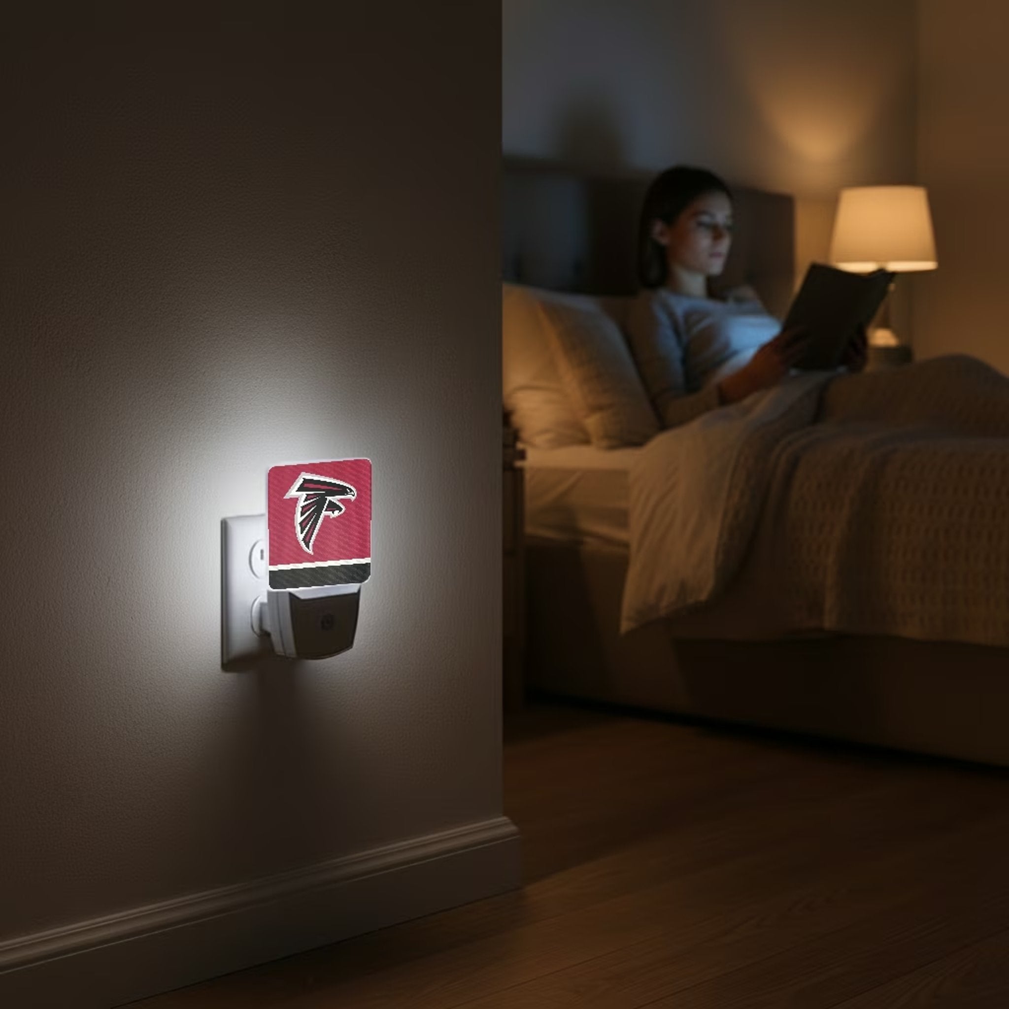 Atlanta Falcons Stripe Night Light 2-Pack - Sports Gifts, Sports Memorabilia, Sports Collectibles, Fan Shop