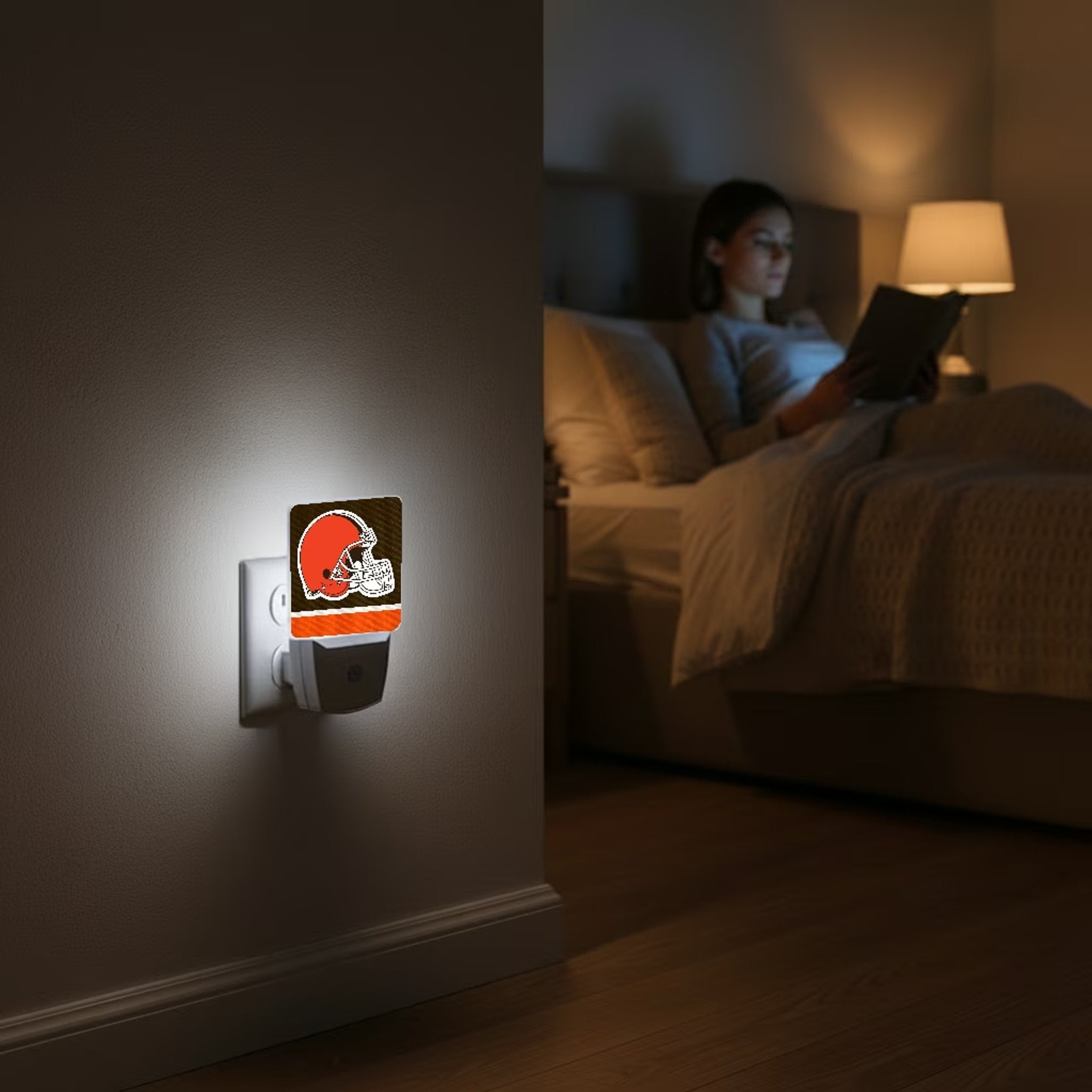 Cleveland Browns Stripe Night Light 2-Pack - Sports Gifts, Sports Memorabilia, Sports Collectibles, Fan Shop