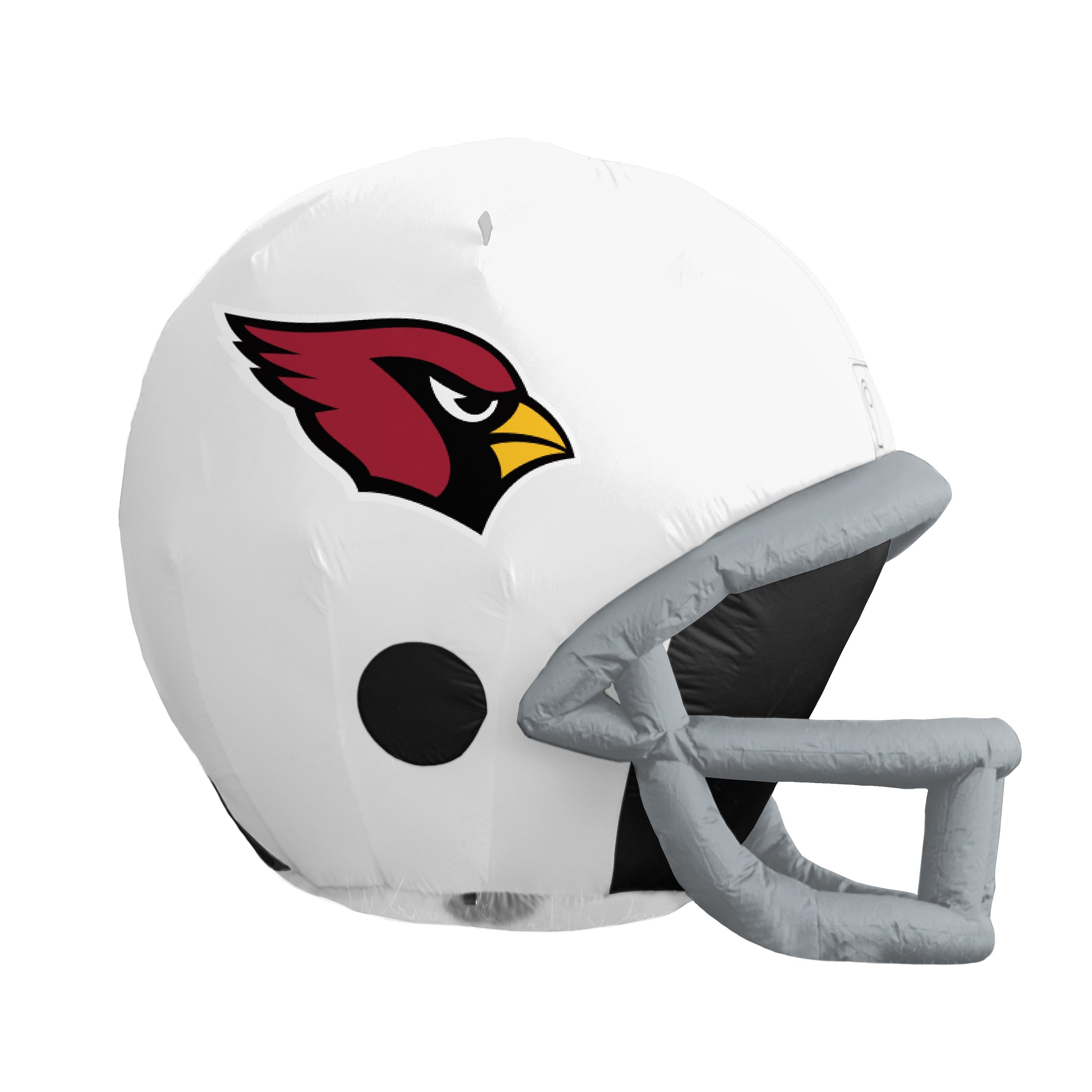 Arizona Cardinals Yard Inflatable Helmet - Show your team spirit with this eye-catching inflatable, perfect for outdoor décor and tailgating. Features bright LED lighting, easy inflation with a 12V blower, and suitable for both indoor and outdoor use.