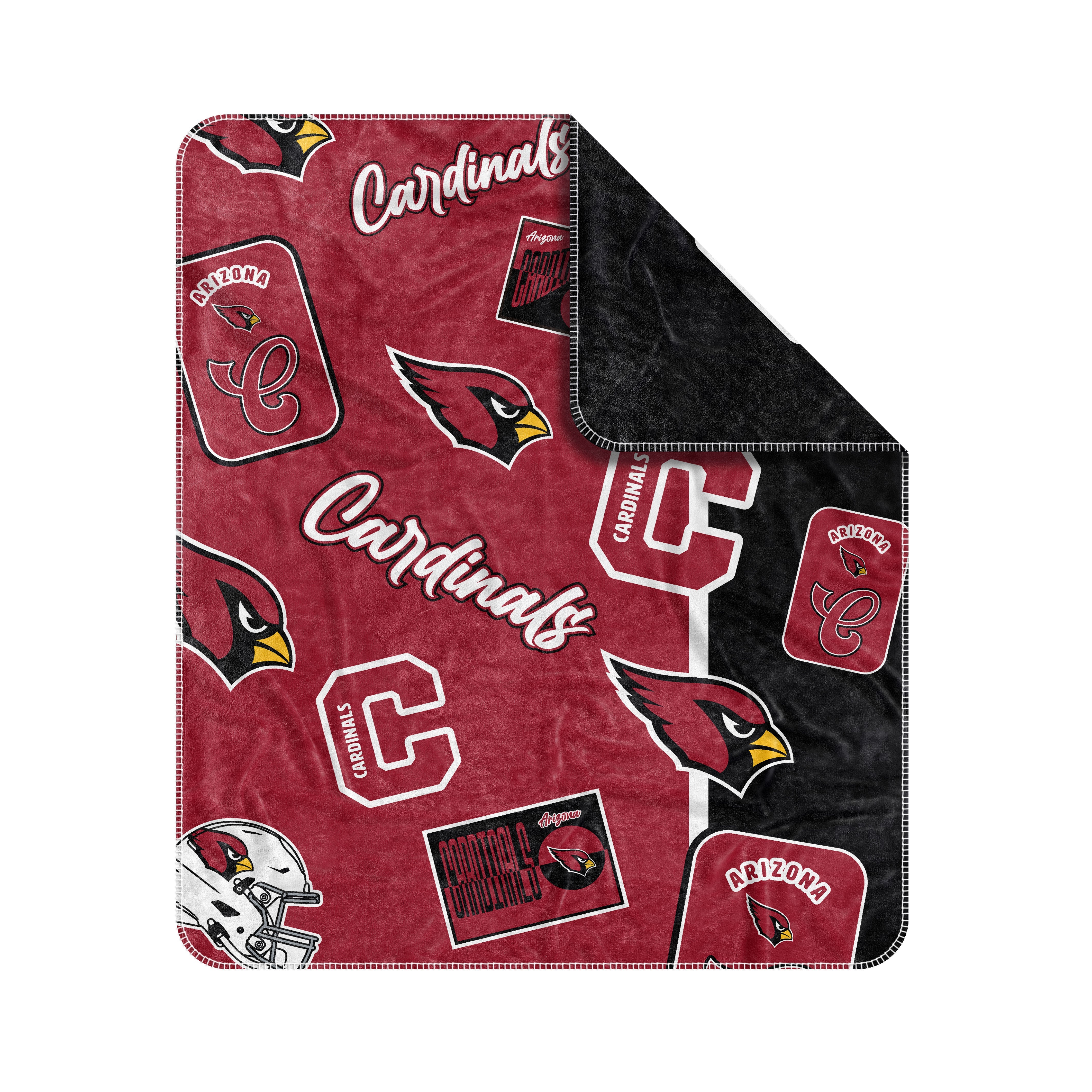 Arizona Cardinals Dream Weave Blanket 50x60 - Luxurious heavyweight polyester throw offering unmatched warmth, designed with durable edges and a stylish double-sided pattern, perfect for cozy nights, game days, and lazy afternoons. Lifetime guarantee for lasting quality.